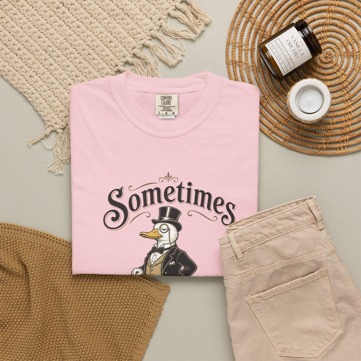 Sometimes I Just Be Fartin Tee Shirt Humorous Vintage Duck Graphic Tee