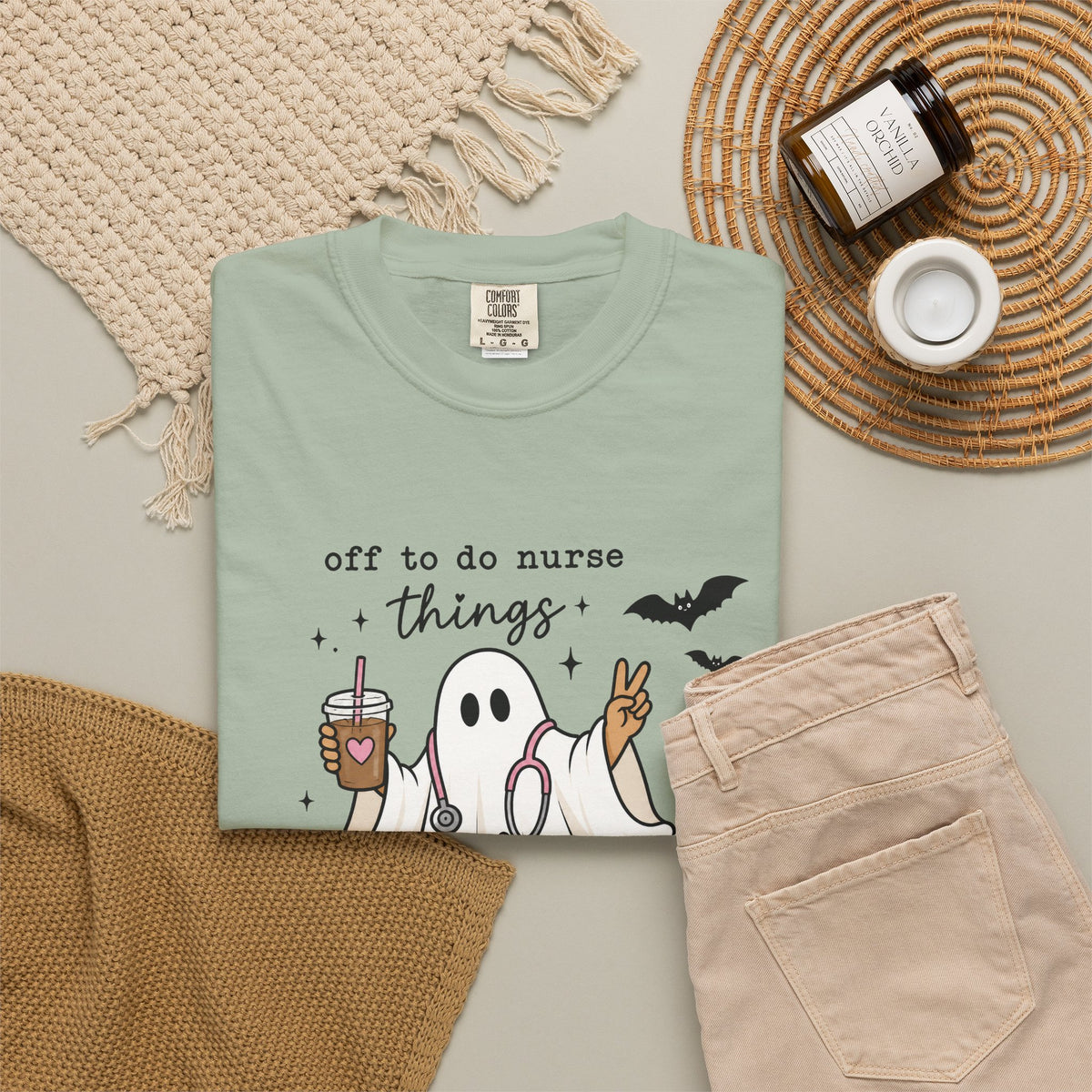 Nurse Ghost Halloween T Shirt Off to Do Nurse Things Cute Medical Costume Tee
