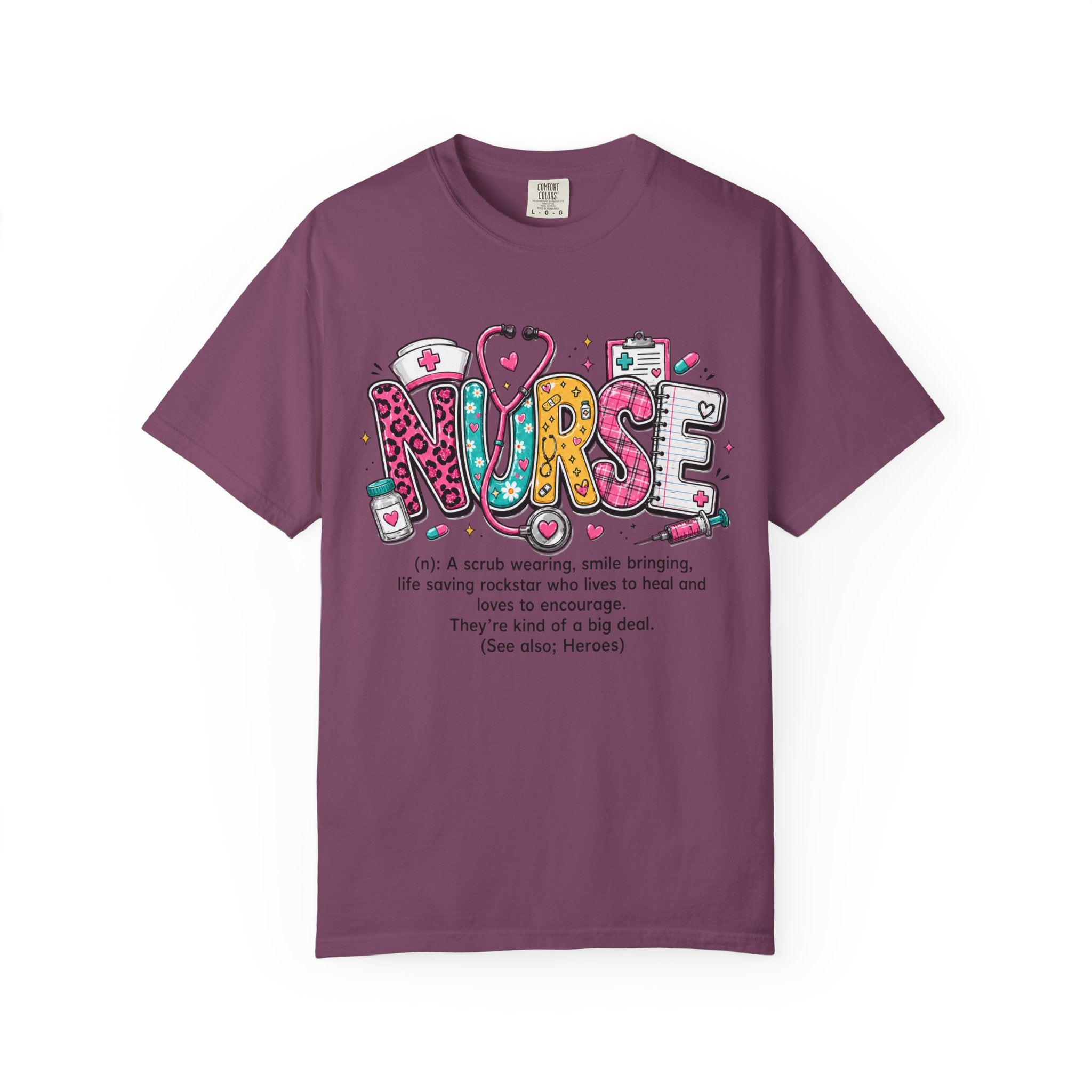 Nurse Definition T Shirt Colorful Medical Humor Tee for Nurses