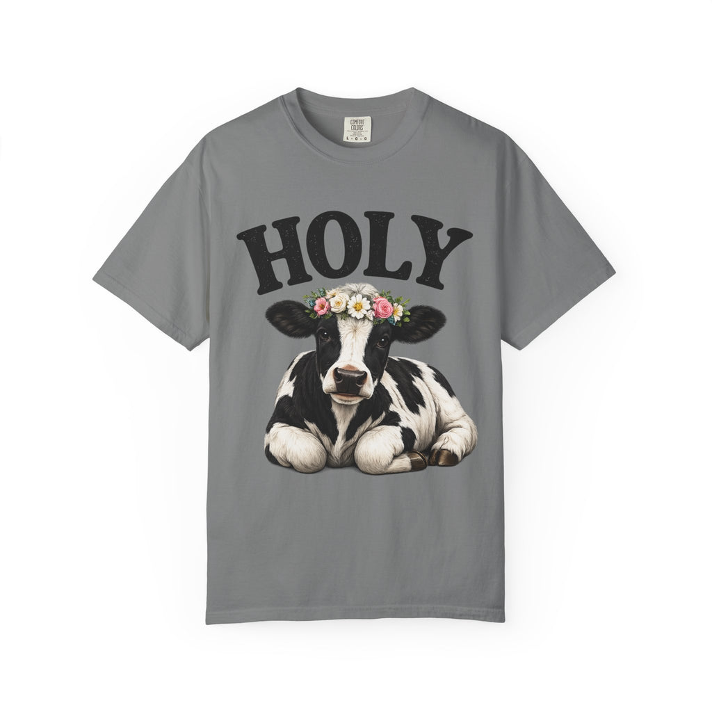 Holy Cow Floral Crown T Shirt