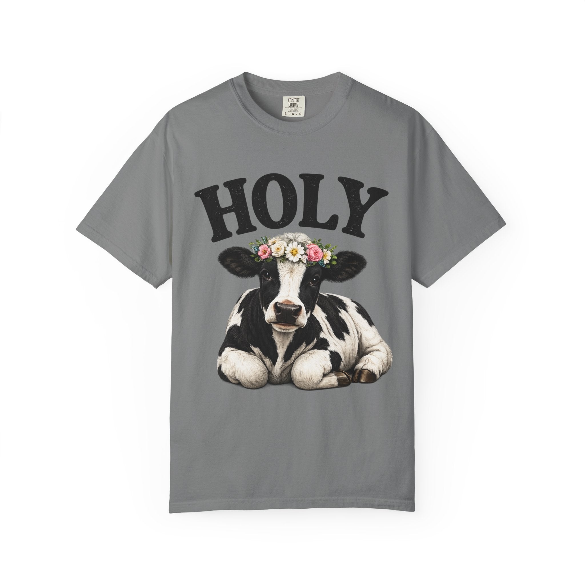 Holy Cow Floral Crown T Shirt