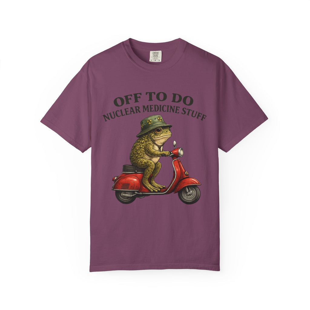 Nuclear Medicine Frog Scooter T-Shirt  Off To Do Nuclear Medicine Stuff