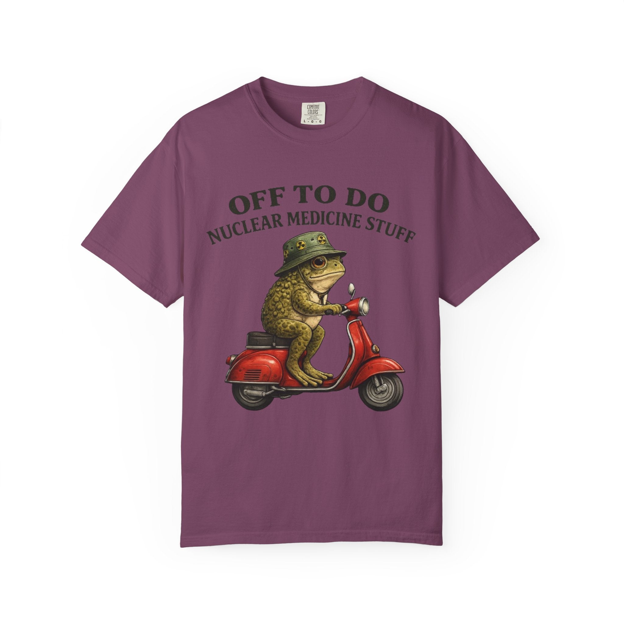 Nuclear Medicine Frog Scooter T-Shirt  Off To Do Nuclear Medicine Stuff