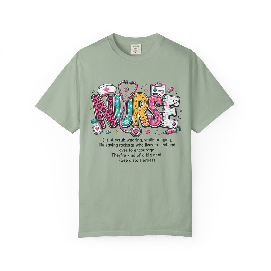 Nurse Definition T Shirt Colorful Medical Humor Tee for Nurses