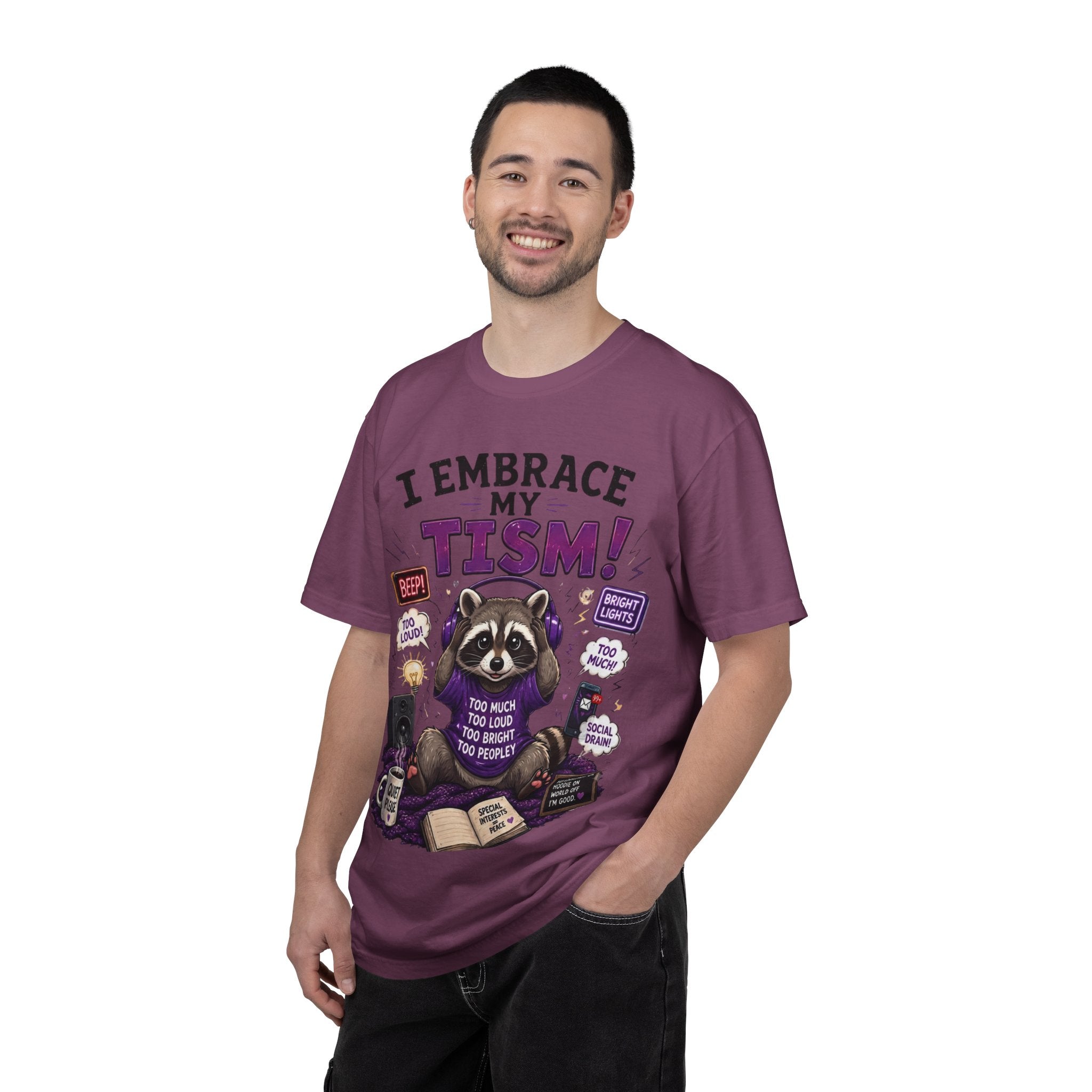 Autism Awareness T-Shirt I Embrace My Tism Raccoon Design