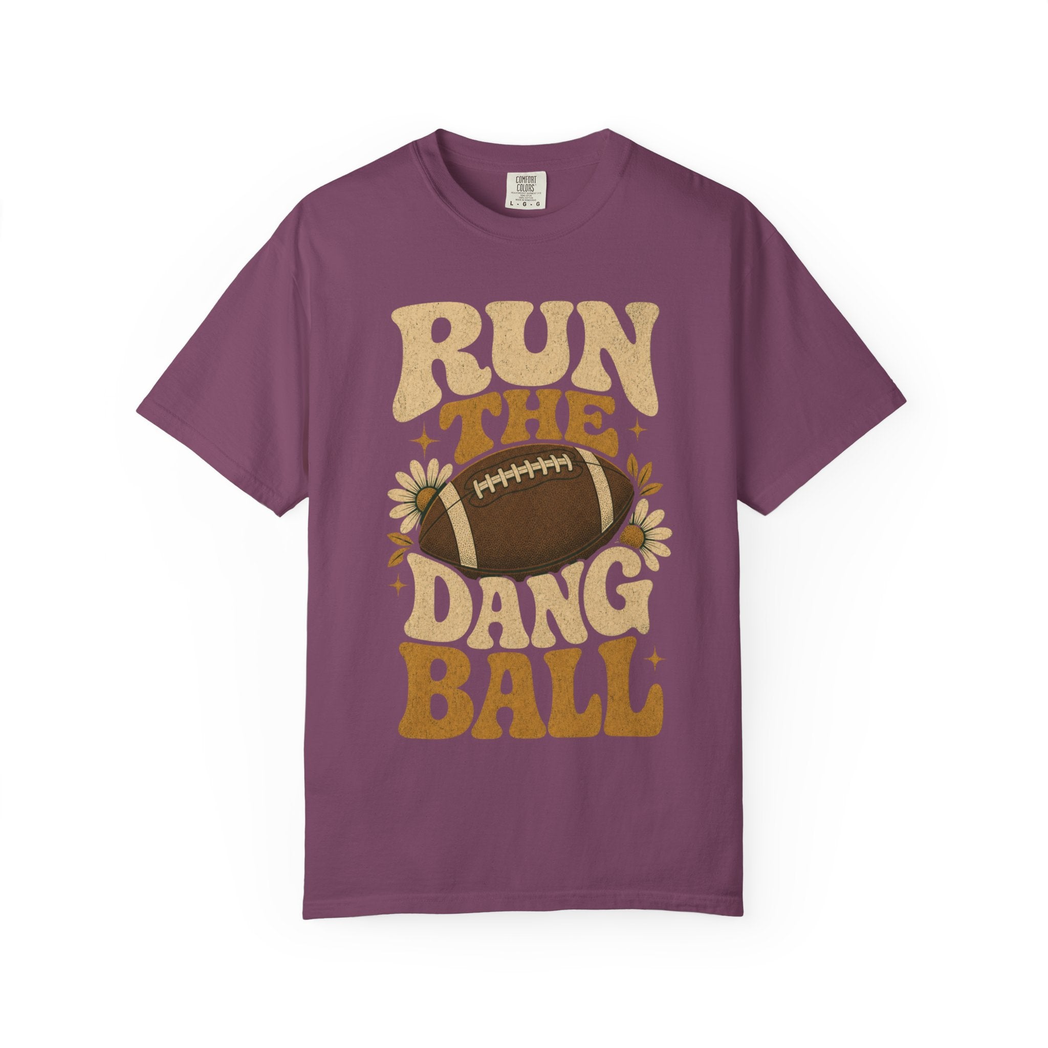 Run the Dang Ball Football T Shirt Retro Gridiron Graphic Tee