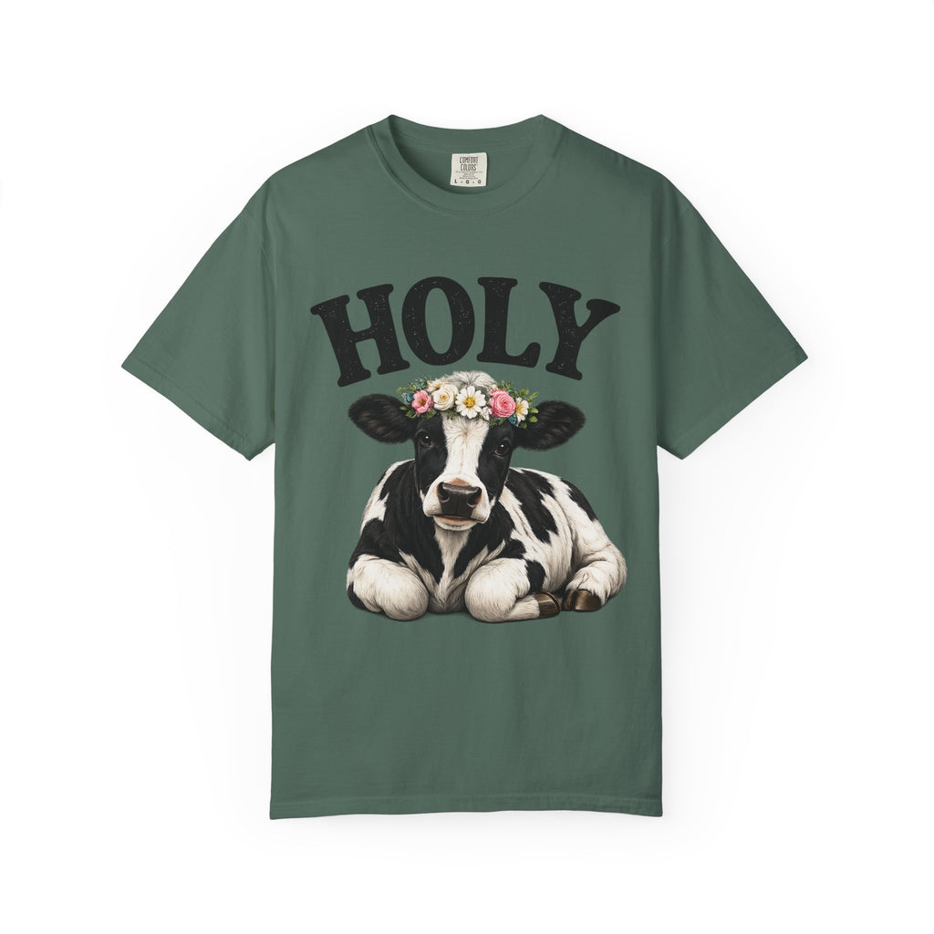 Holy Cow Floral Crown T Shirt