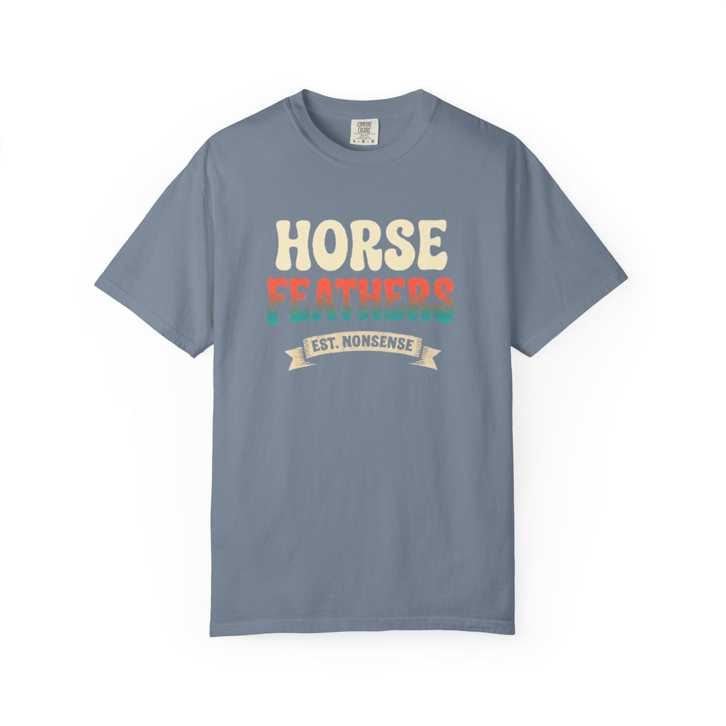 Horse Feathers Graphic T-Shirt Vintage Retro Logo Tee