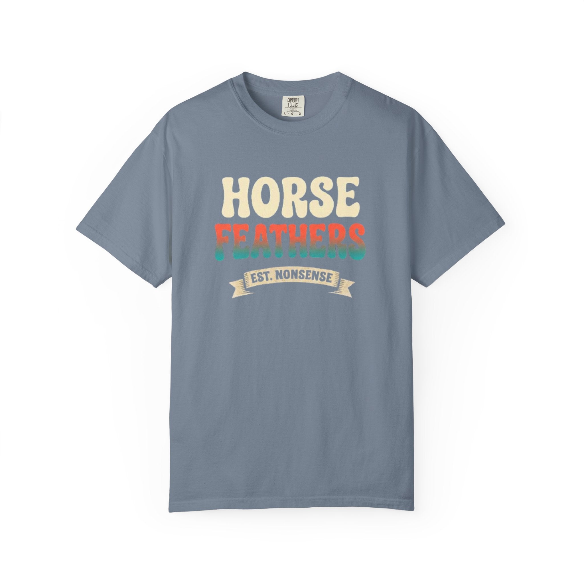 Horse Feathers Graphic T-Shirt Vintage Retro Logo Tee