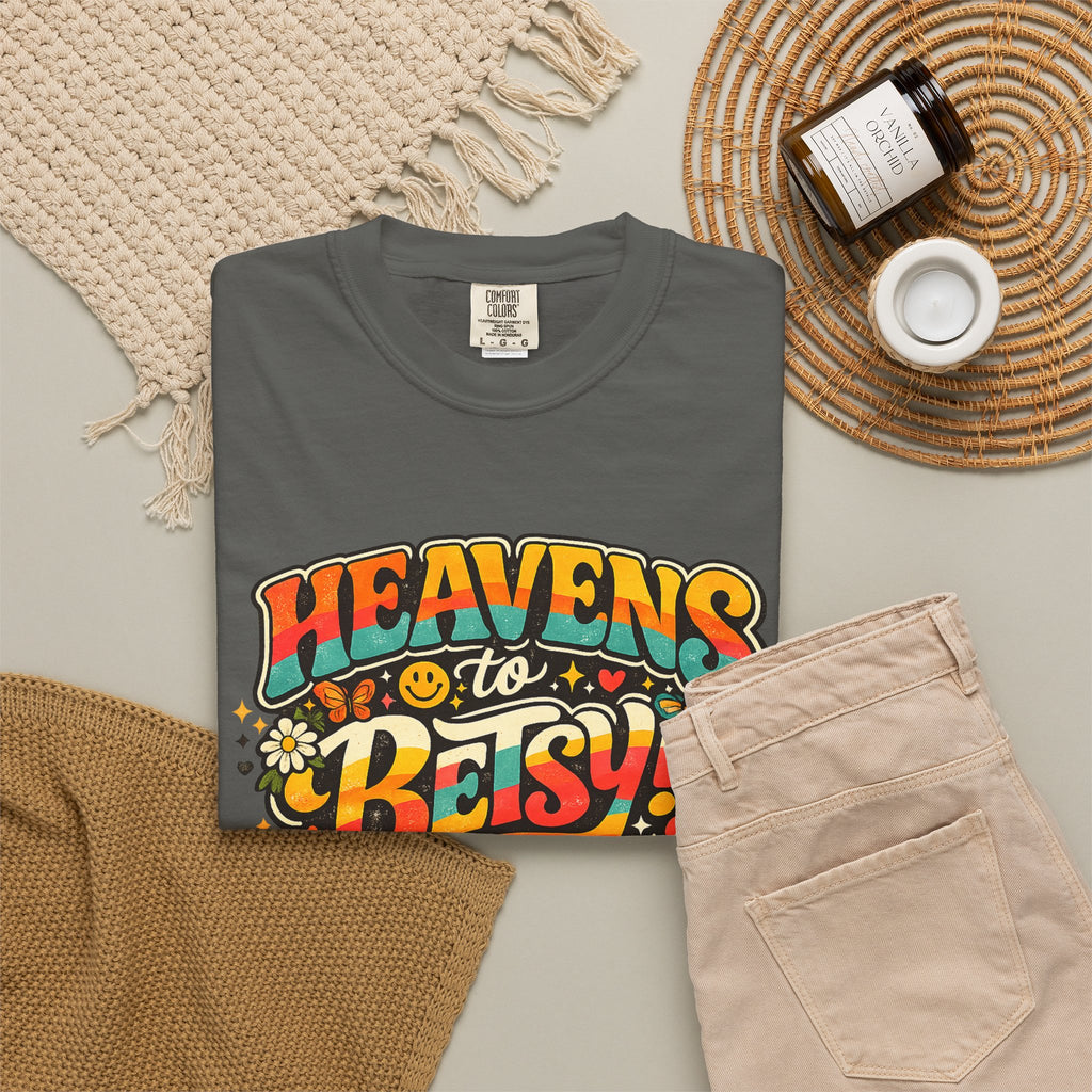 Heavens to Betsy! Retro Floral Graphic T-Shirt