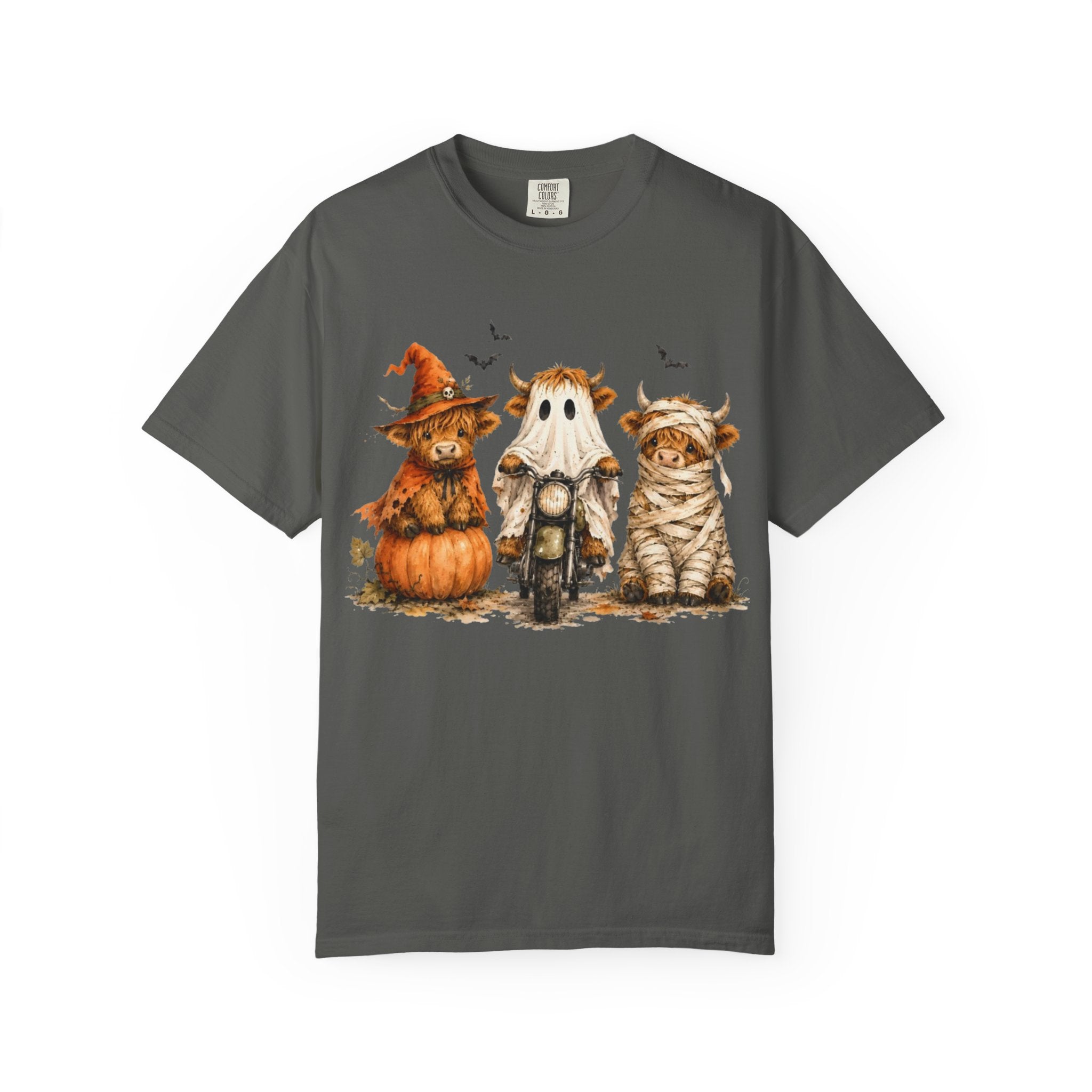 Halloween Pumpkin Cat Ghost T Shirt Cute Spooky Trio Tee
