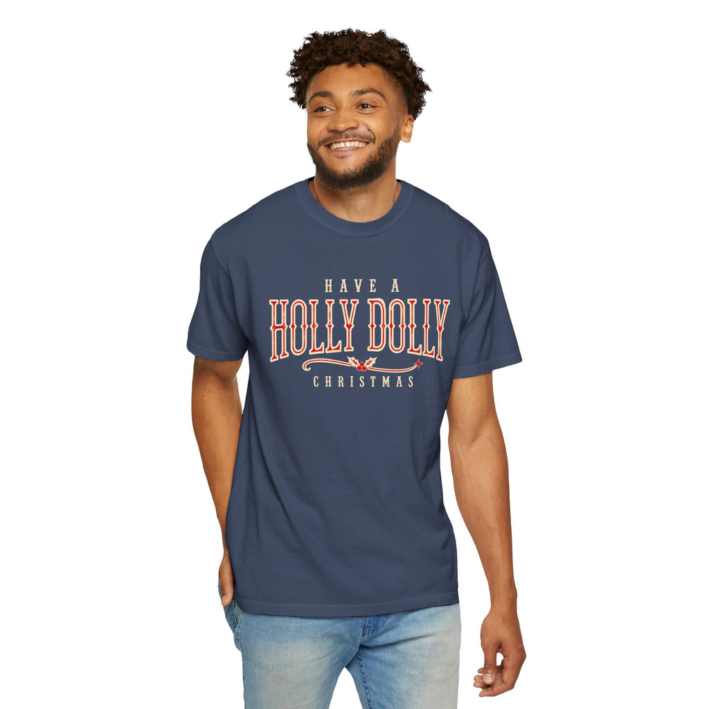 Have a Holly Dolly Christmas Shirt, Western Christmas Tee, Country Christmas Shirt, Retro Holiday T-Shirt, Southern Christmas Gift