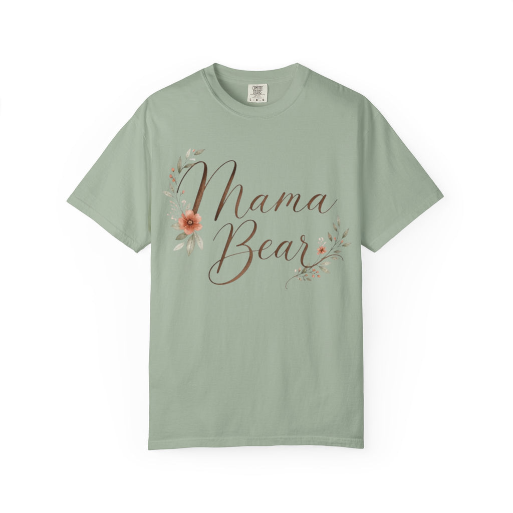 Mama Bear T Shirt Floral Script Mother Tee