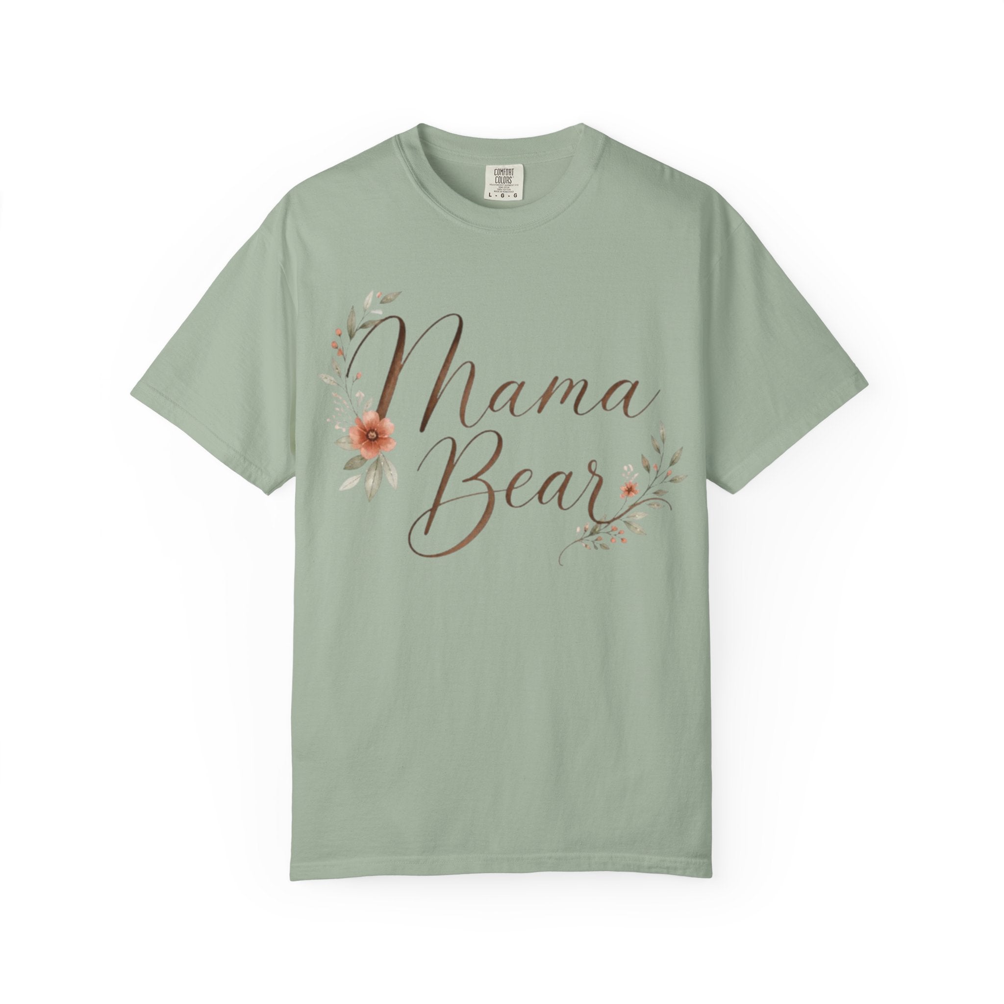 Mama Bear T Shirt Floral Script Mother Tee