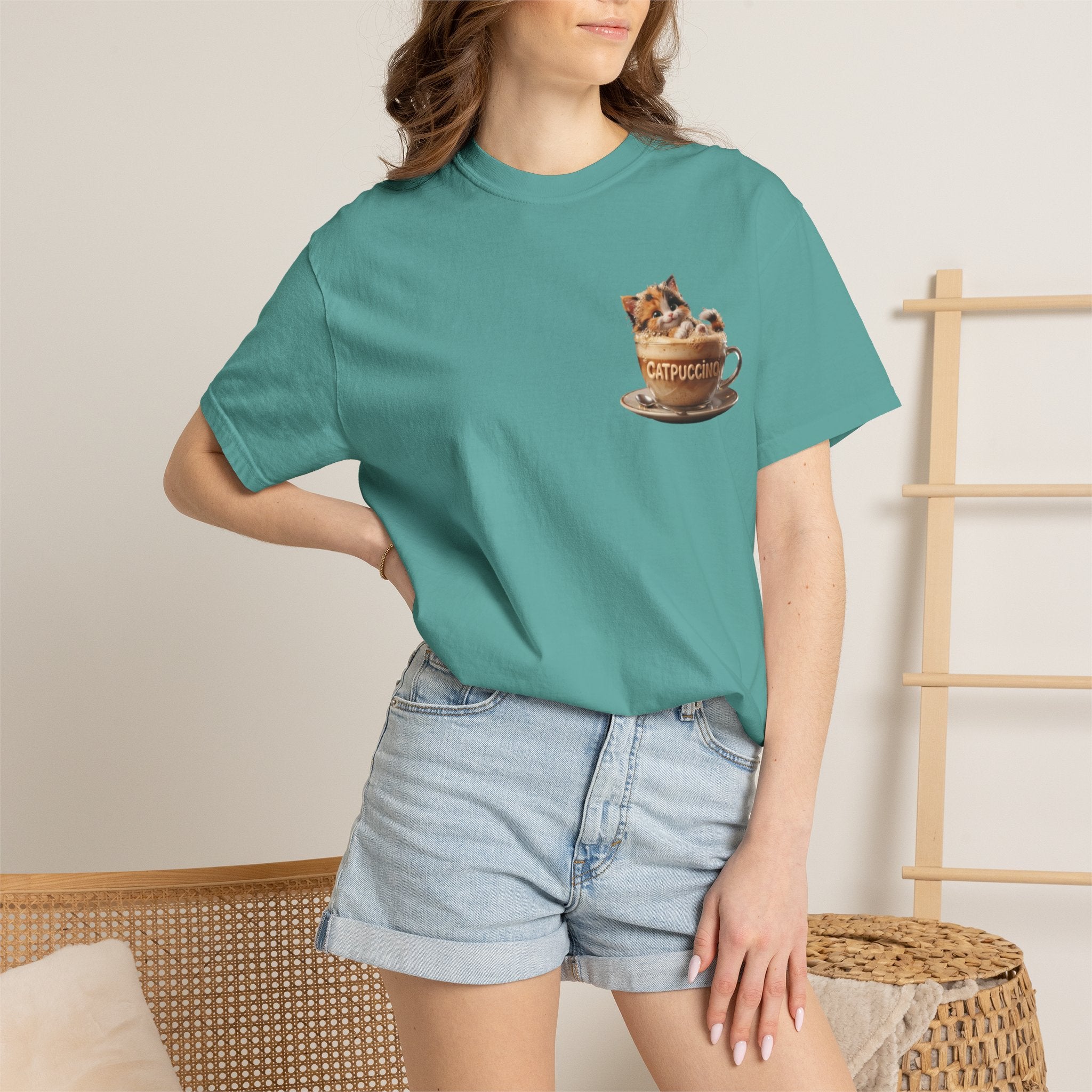 Cat in Cappuccino Cup T Shirt