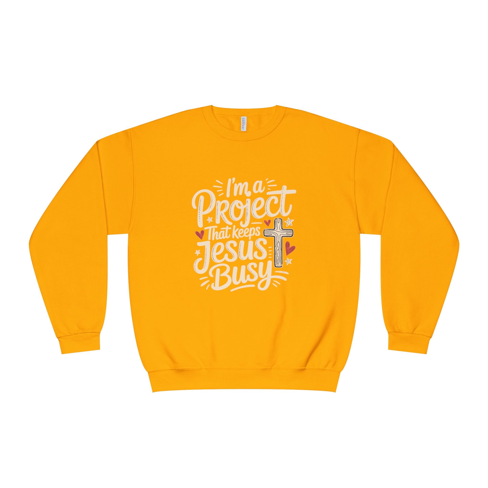 Im a Project That Keeps Jesus Busy Crewneck Sweatshirt