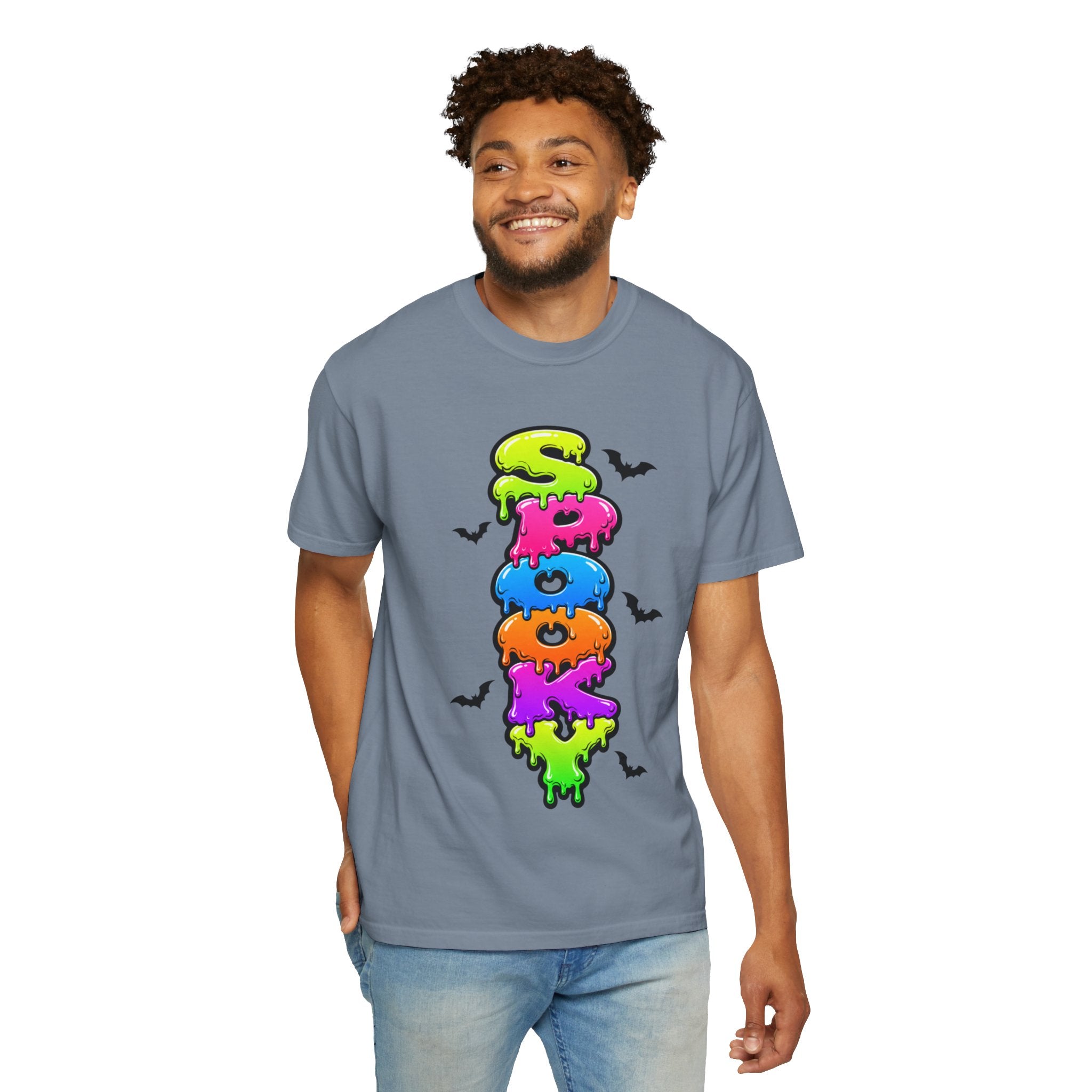 Spooky Colorful Spook Drippy Halloween T Shirt
