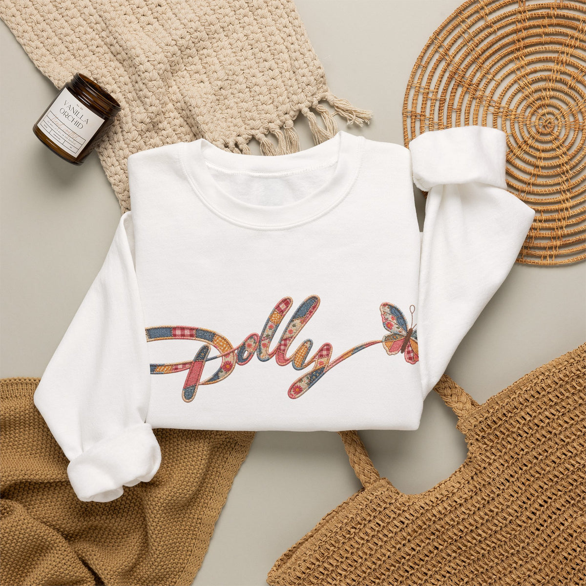 Dolly Floral Script Crewneck Sweatshirt