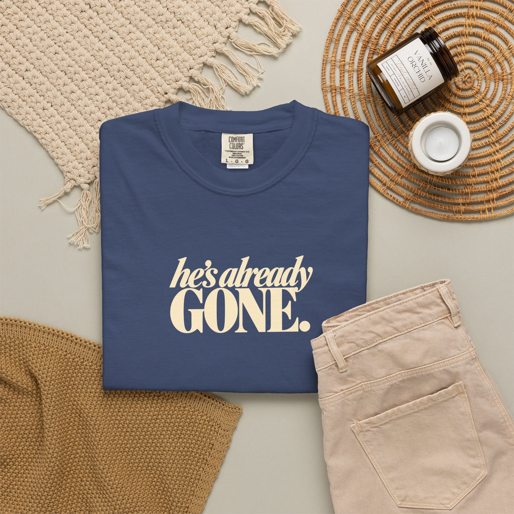 Funny Thanksgiving Couple Shirts, She Said Dont Wander Off, Hes Already Gone, Matching Couples Shirts, His and Hers Fall Tees