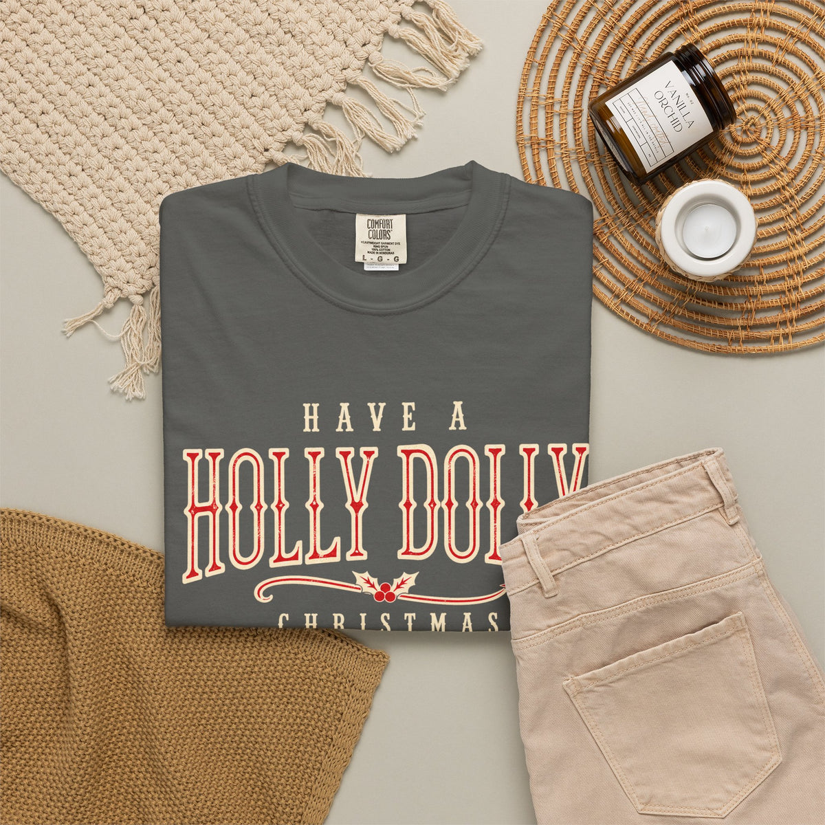 Have a Holly Dolly Christmas Shirt, Western Christmas Tee, Country Christmas Shirt, Retro Holiday T-Shirt, Southern Christmas Gift