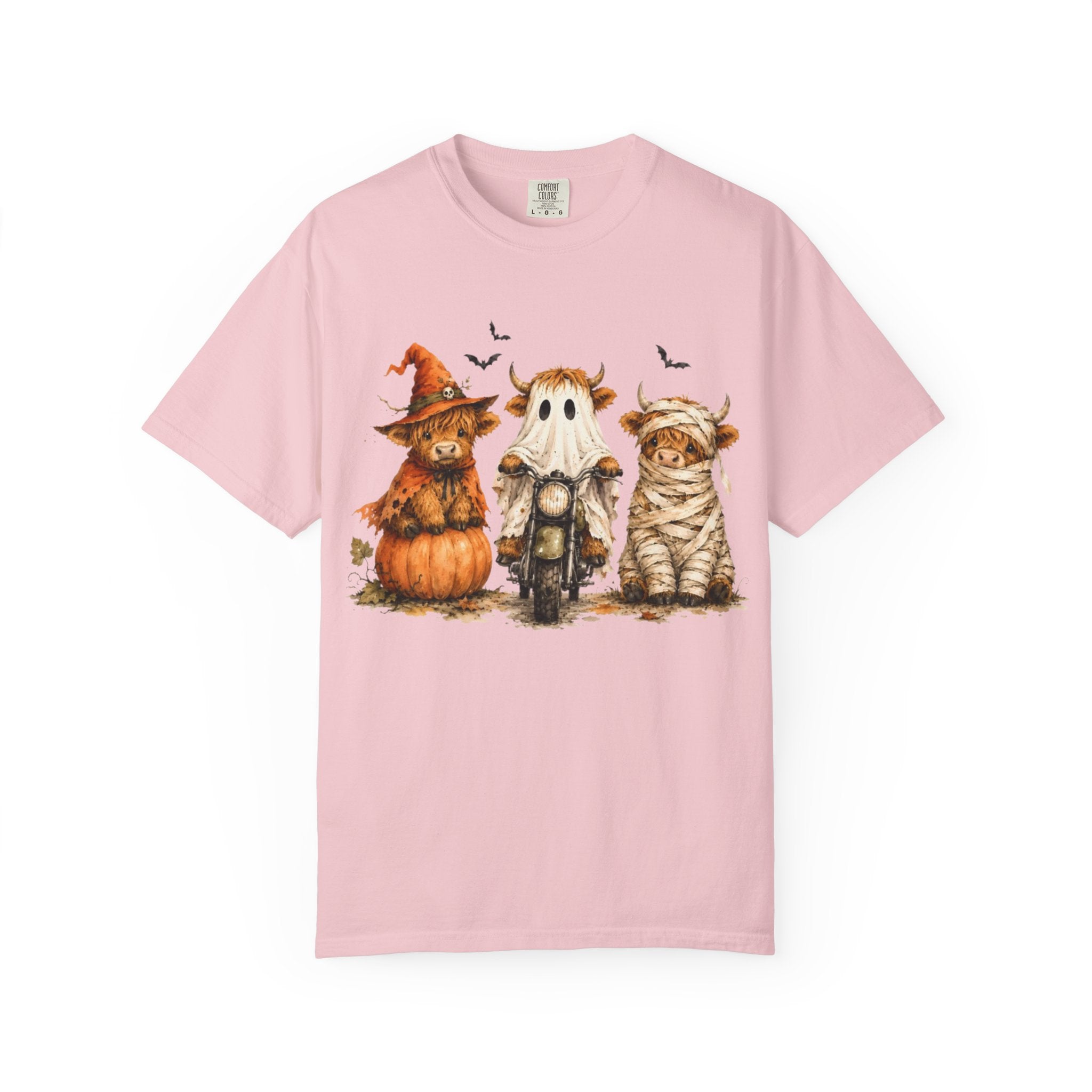 Halloween Pumpkin Cat Ghost T Shirt Cute Spooky Trio Tee