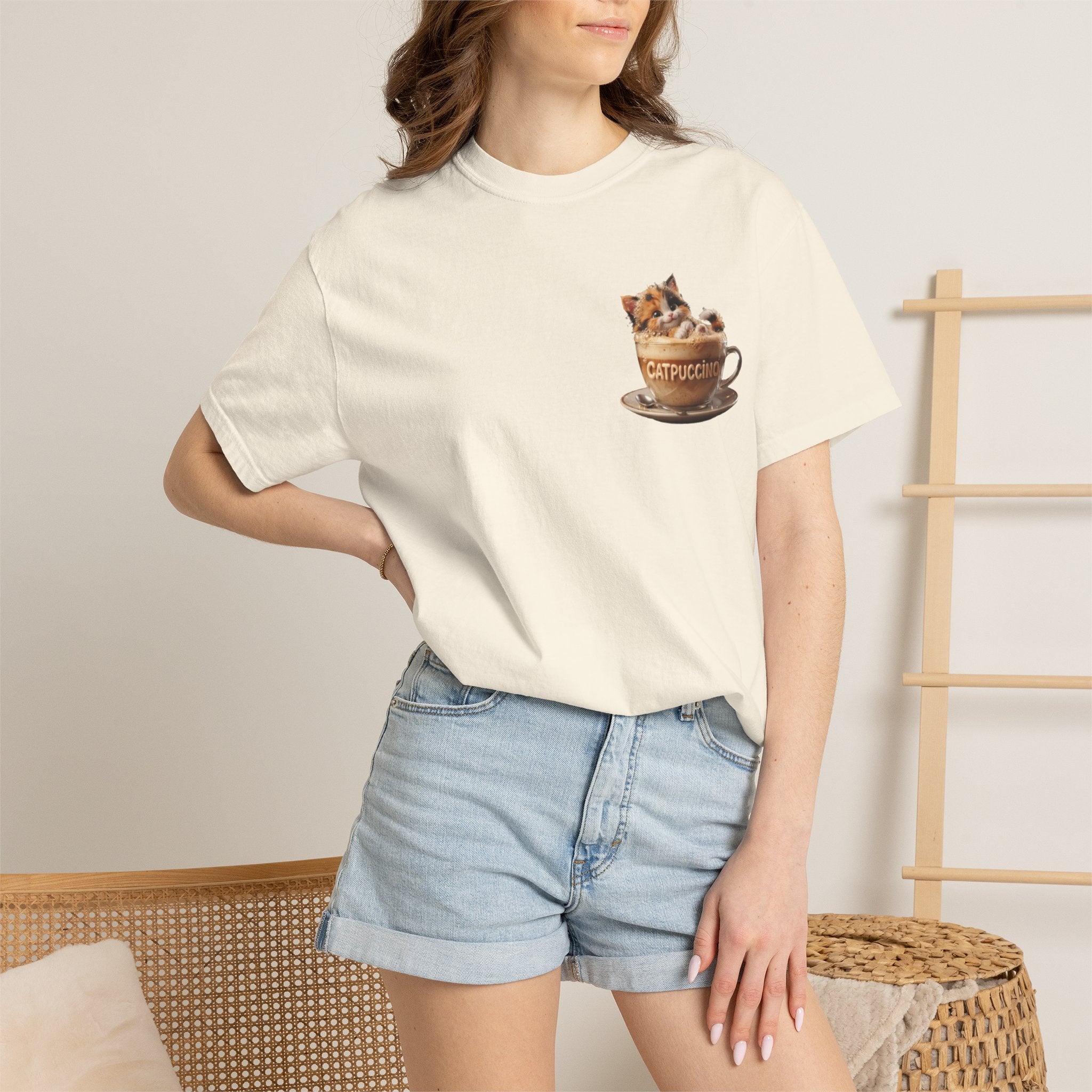 Cat in Cappuccino Cup T Shirt