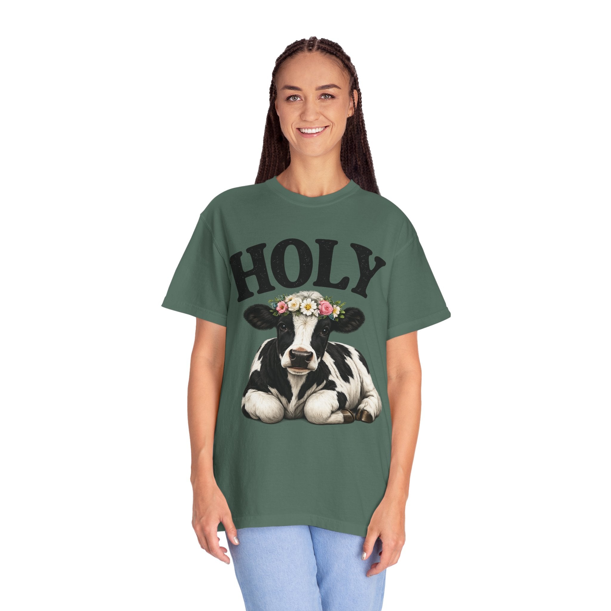 Holy Cow Floral Crown T Shirt
