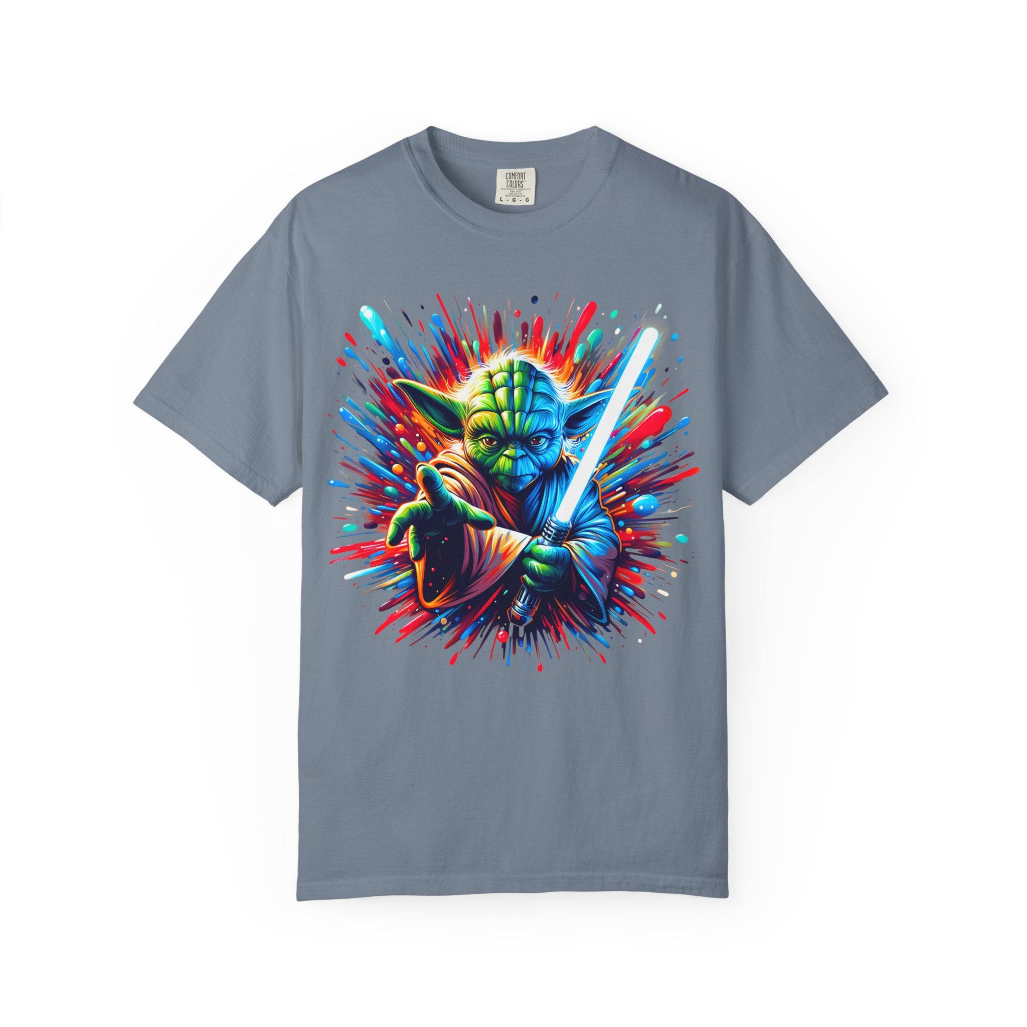 Galaxy Warrior T Shirt Color Splash Lightsaber Art