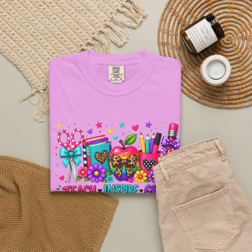 Back to School Classroom Supplies T Shirt | Teach Inspire Grow