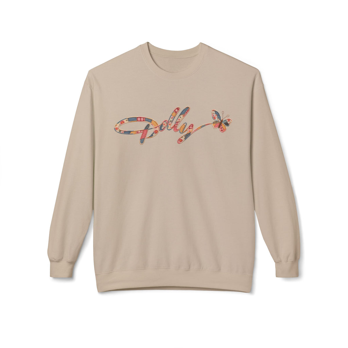 Dolly Inspired Sweatshirt Patchwork Butterfly Crewneck Country Music Shirt Southern Graphic Sweatshirt