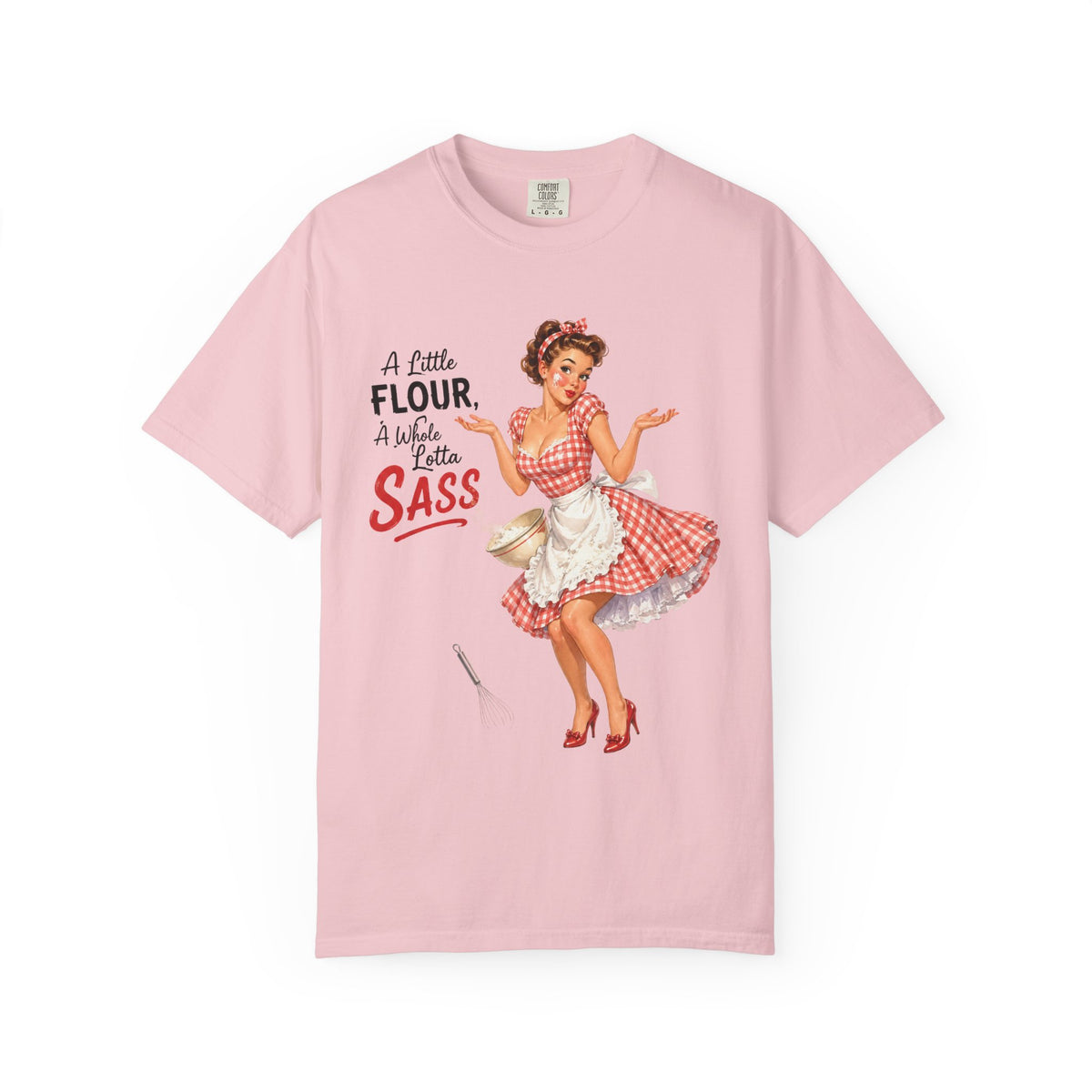Vintage Pin Up Kitchen T Shirt A Little Flour A Little Sass