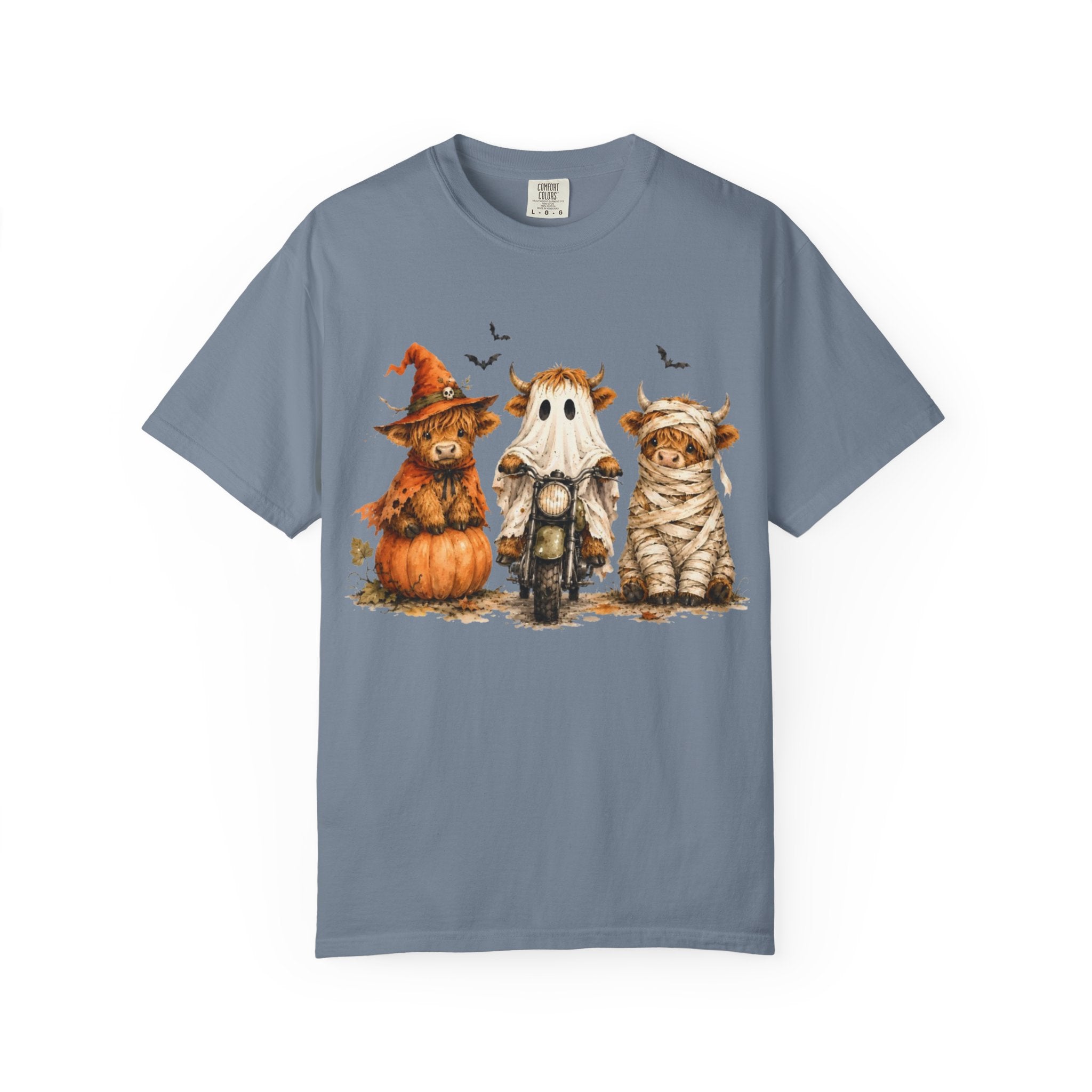 Halloween Pumpkin Cat Ghost T Shirt Cute Spooky Trio Tee