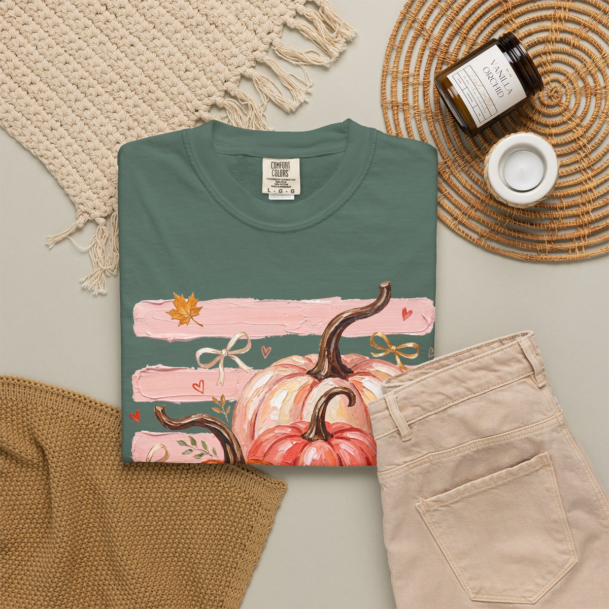 Pumpkin Harvest Tee Shirt Autumn Watercolor Pumpkins Tee