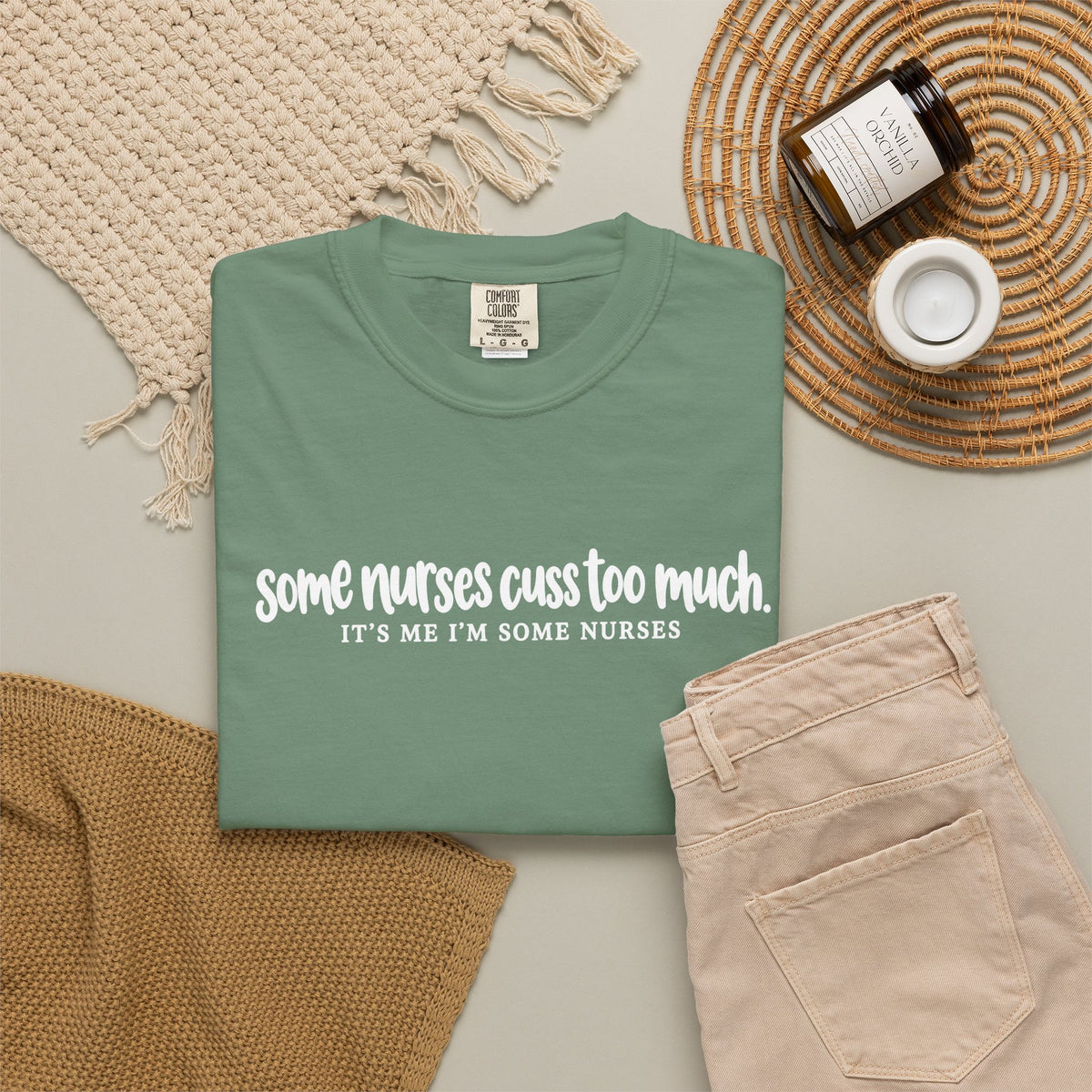 Funny Nurse Shirt, Some Nurses Cuss Too Much Tee, Nurse Humor T-Shirt, Comfort Colors Nurse Tee, Funny Nursing Gift, Healthcare Worker Shirt