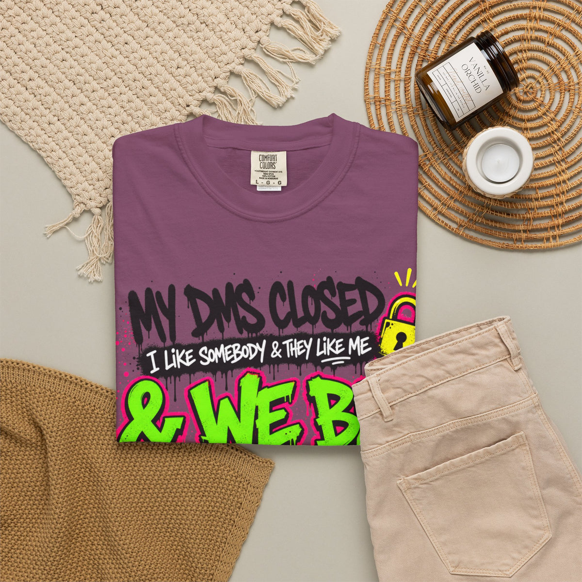 We Be Kissing Graphic T Shirt My DMs Closed and We Be Kissing Streetwear Tee