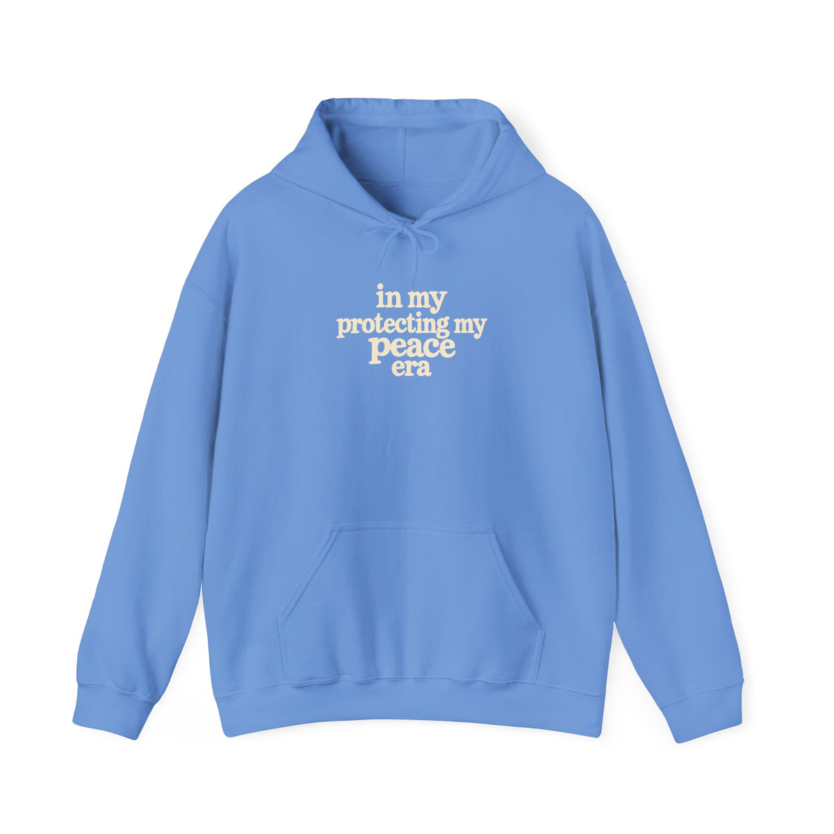In My Protecting My Peace Era hoodie | white minimalist script sweatshirt
