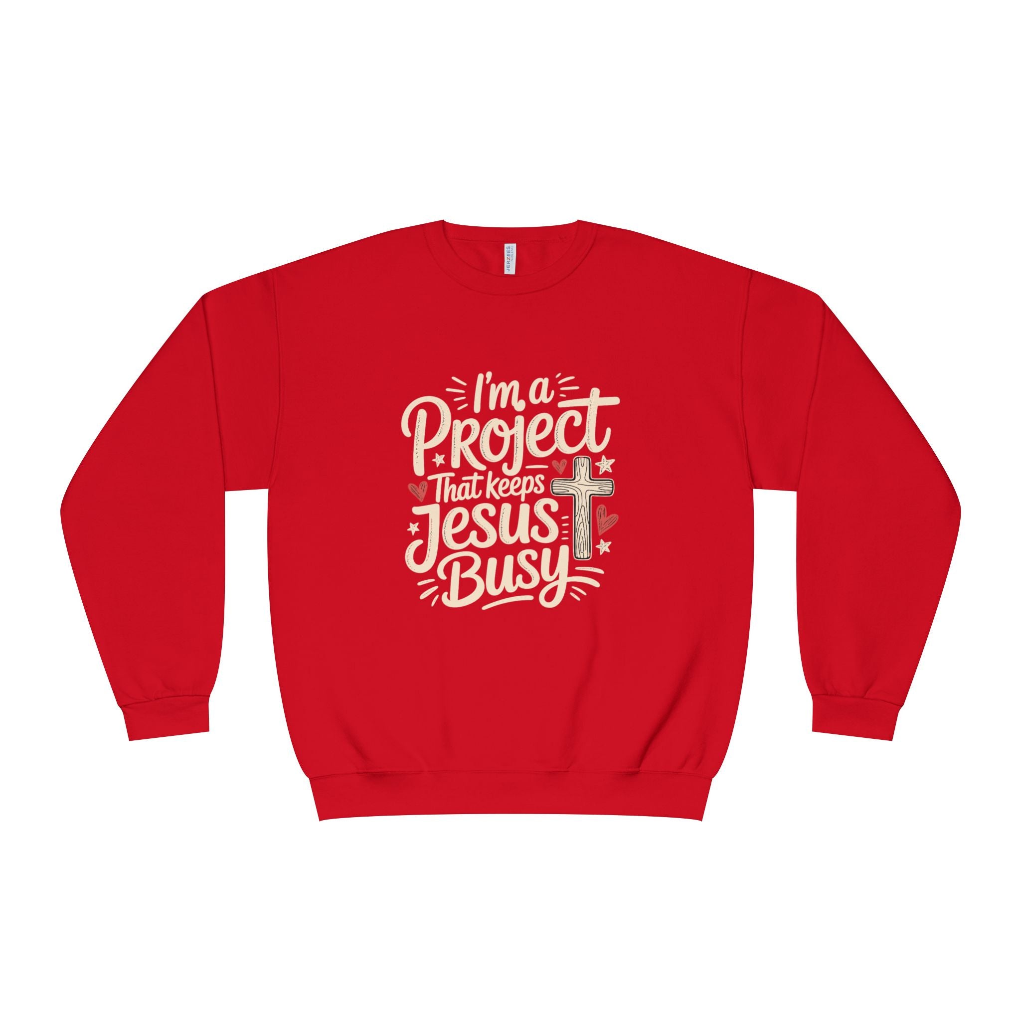 Im a Project That Keeps Jesus Busy Crewneck Sweatshirt
