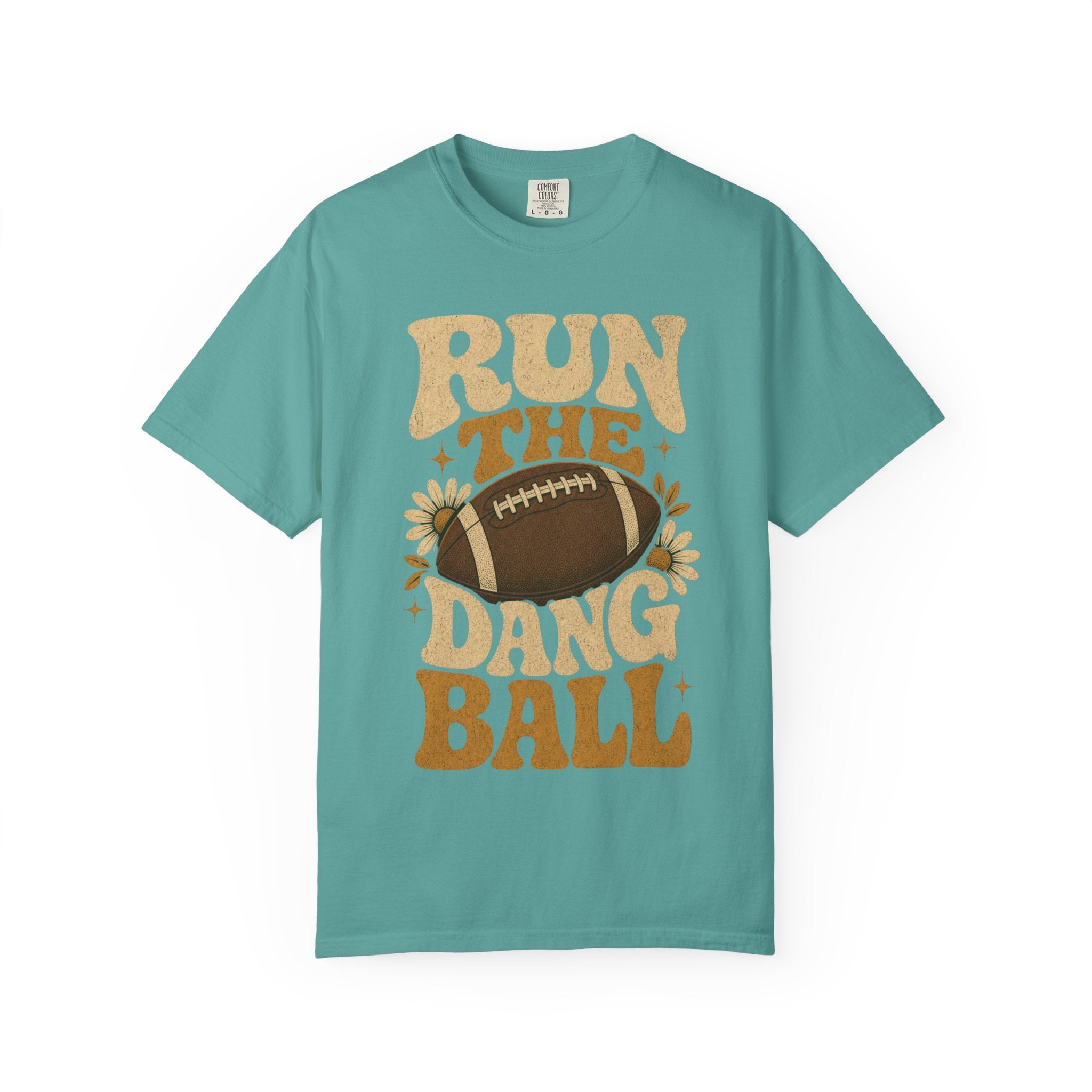 Run the Dang Ball Football T Shirt Retro Gridiron Graphic Tee