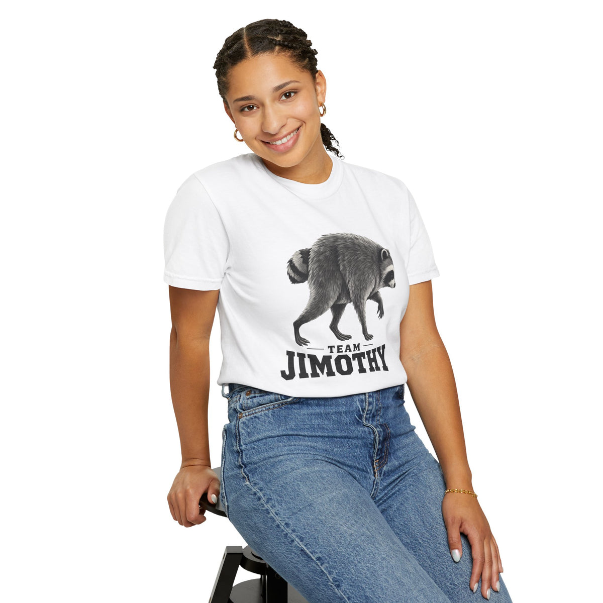 Team Jimothy Raccoon Garment Dyed Tee Shirt Vintage Wildlife Graphic Tee