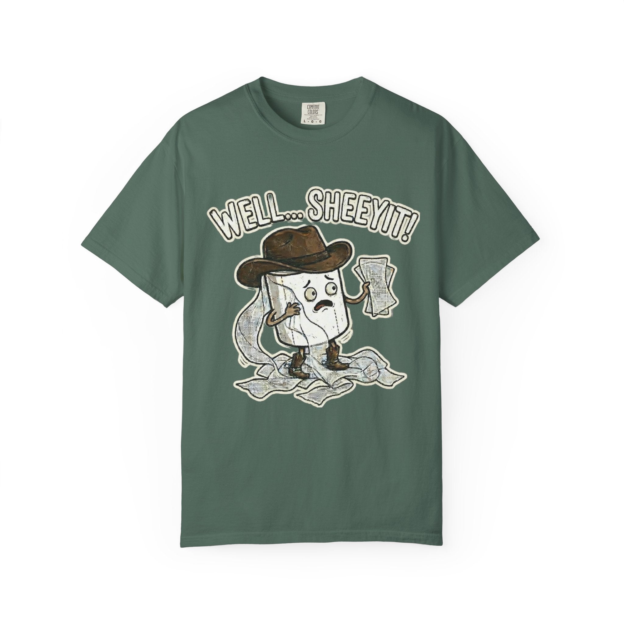 Graphic T-Shirt — "Well... Sheeyit!" Cash Cowboy Funny Money Tee