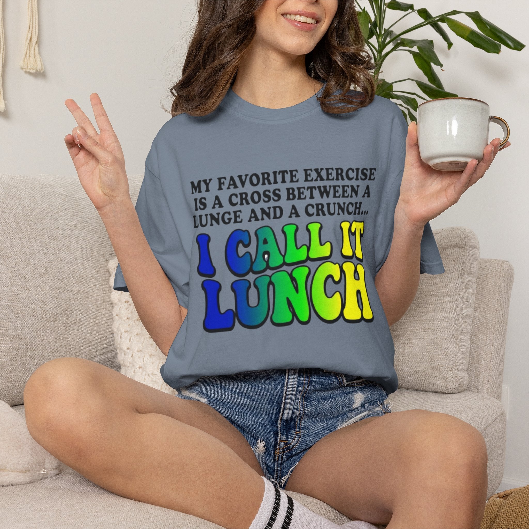 I Call It Lunch T-Shirt Funny Fitness Food Quote Tee