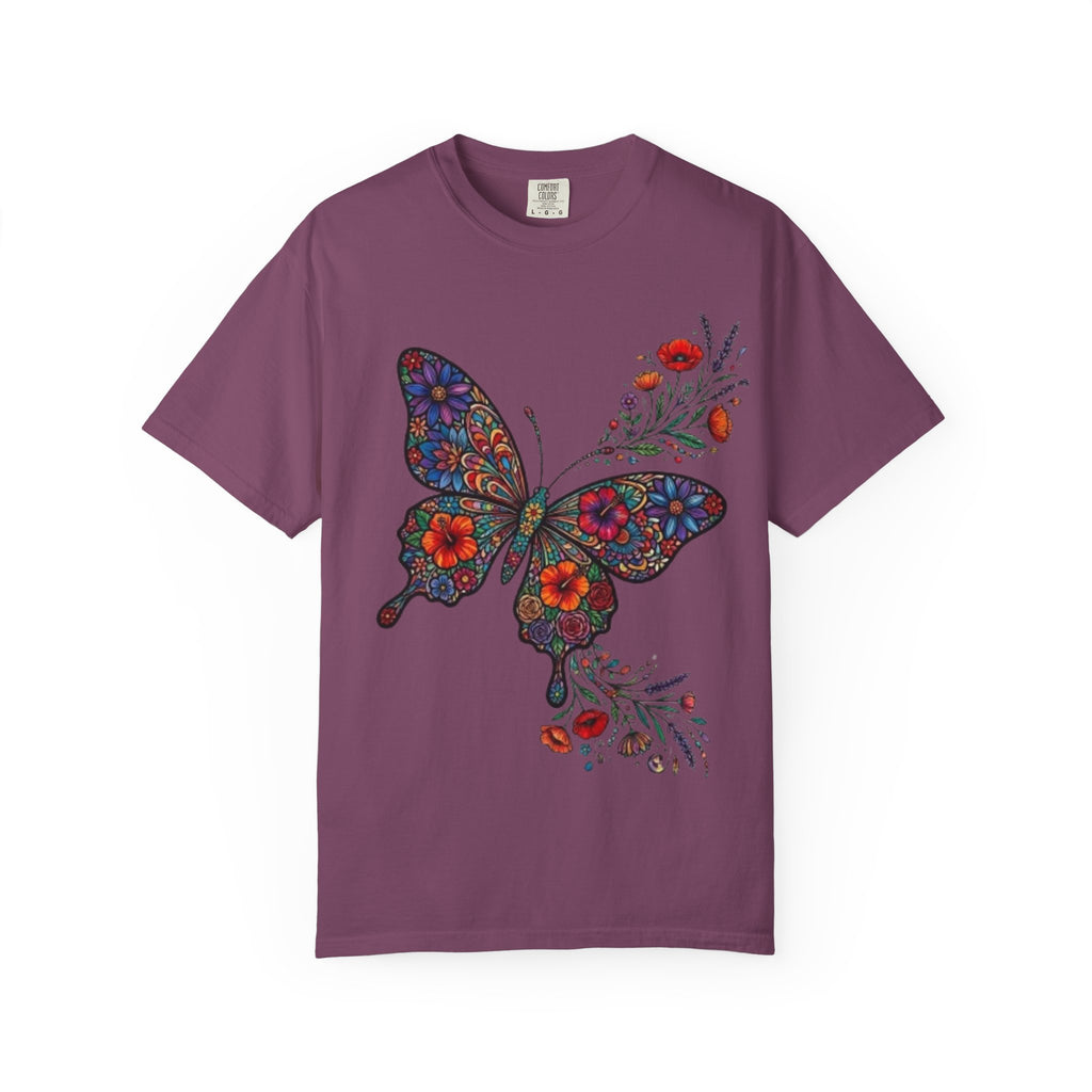 Floral Mosaic Butterfly T Shirt
