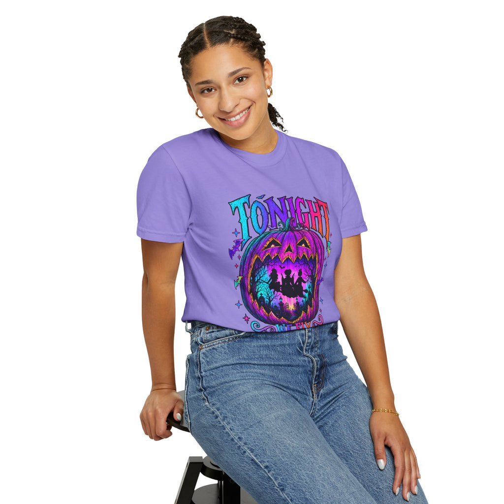 Tonight We Fly Halloween Pumpkin Tee Shirt