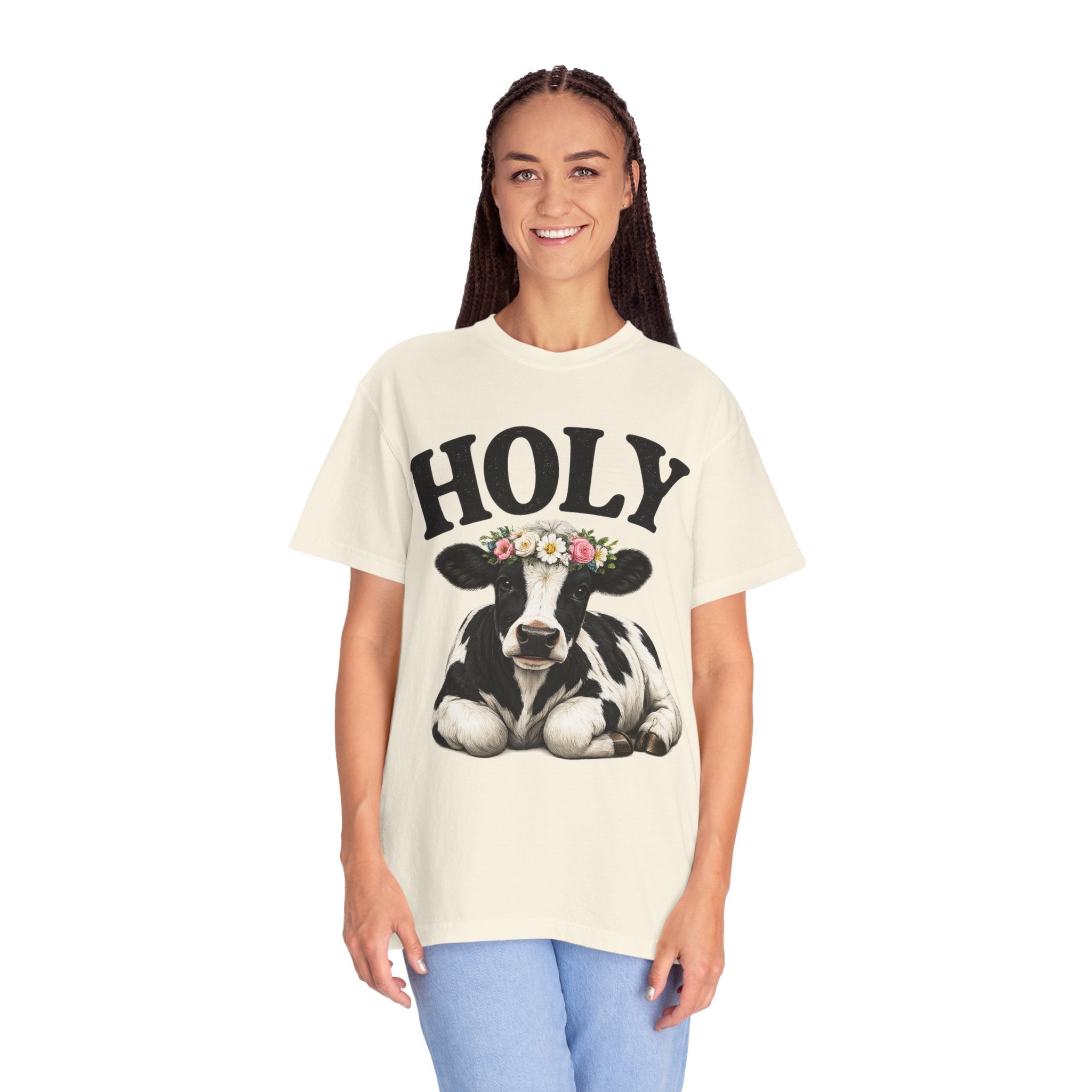 Holy Cow Floral Crown T Shirt