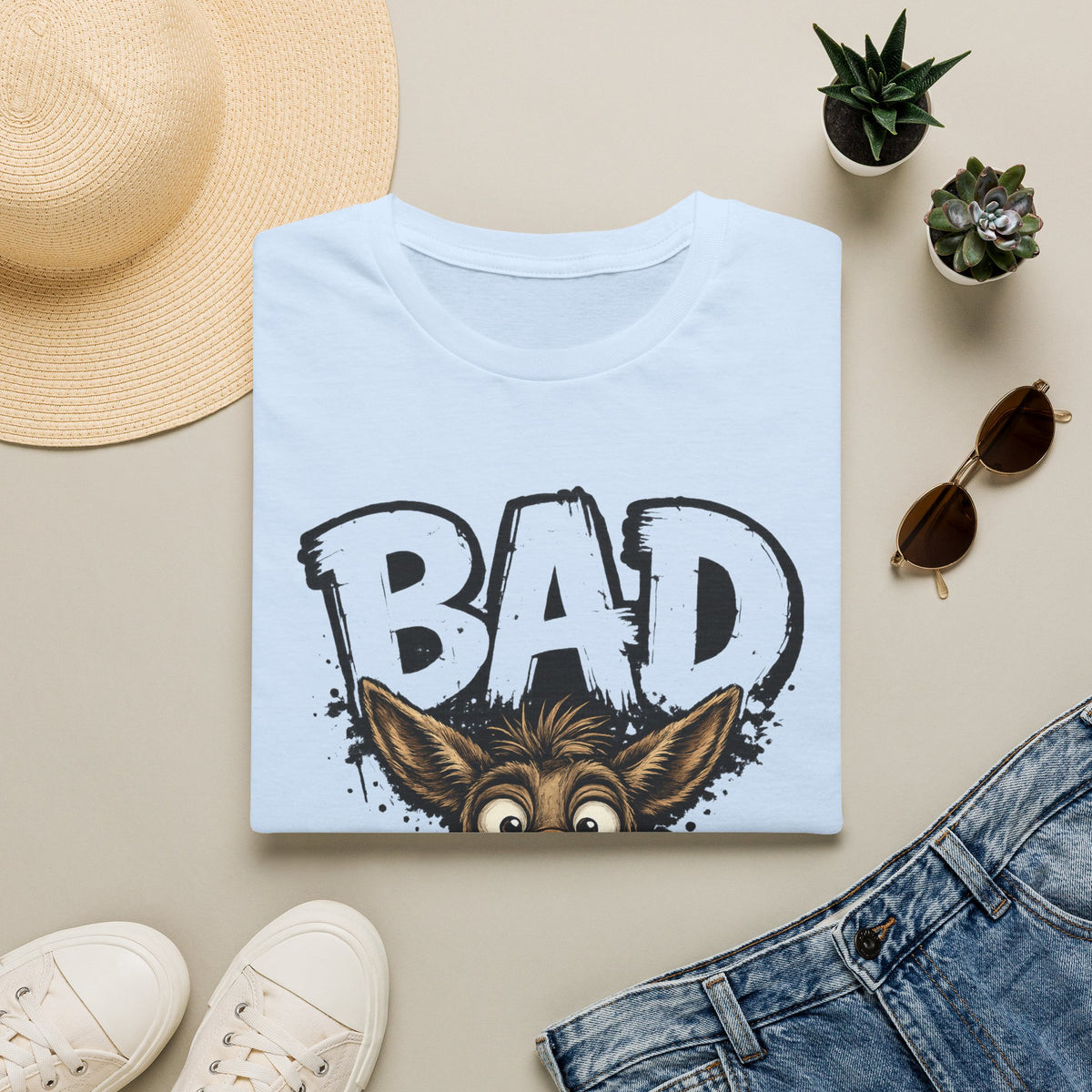 Bad Donkey Tee Shirt Funny Cute Animal Graphic Tee