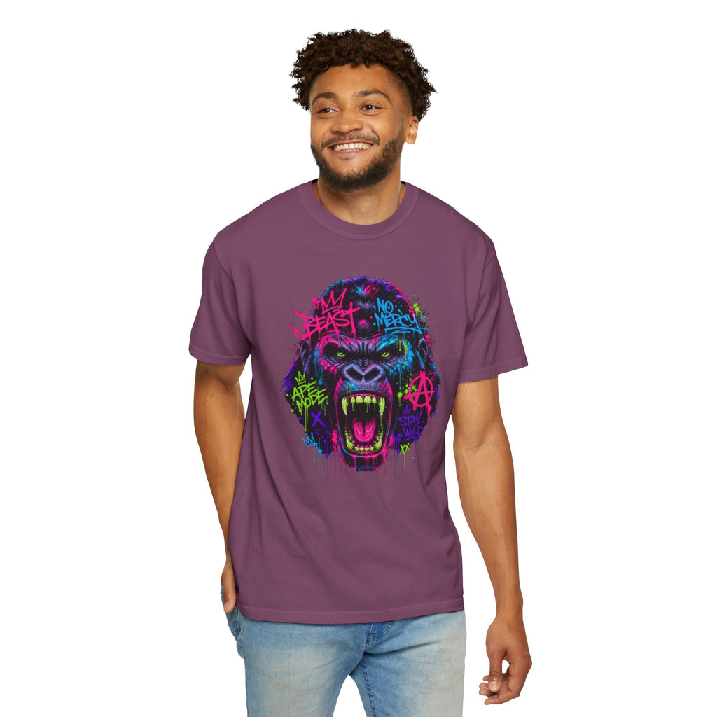 Gorilla Graffiti T Shirt Neon Street Art Ape Design