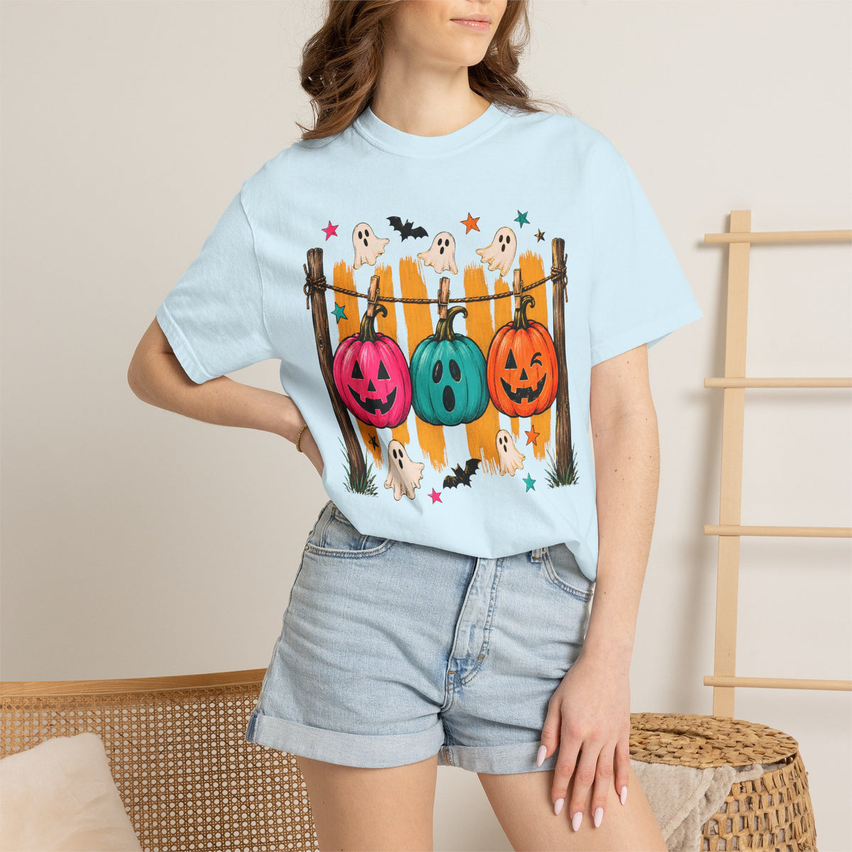 Halloween Pumpkins and Ghosts T Shirt Cute Jack O Lantern Halloween Tee