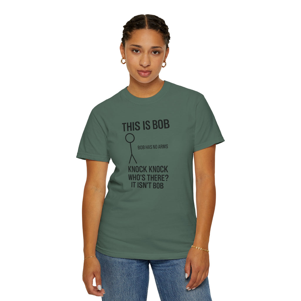 Bob Knock Knock T Shirt Funny Stick Figure This Is Bob Graphic Tee
