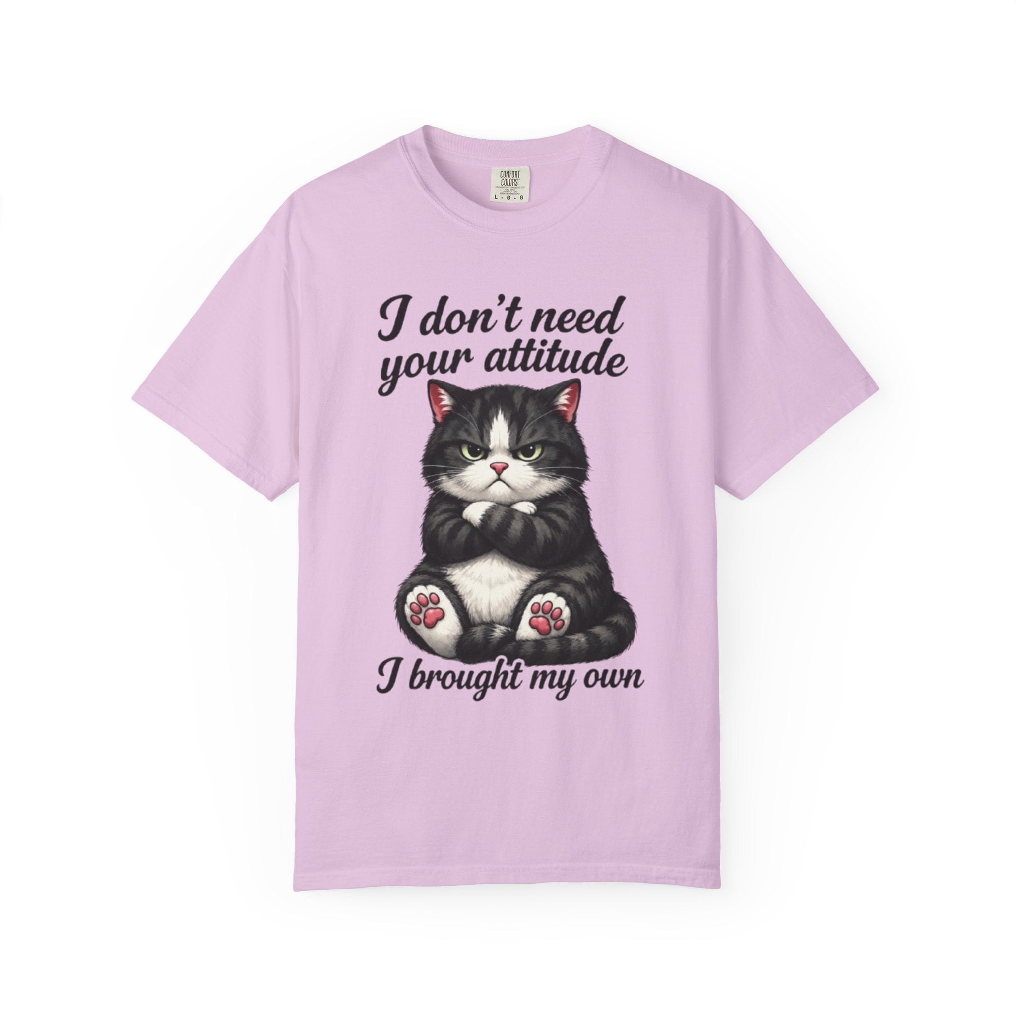 Cat Attitude T-Shirt I Don't Need Your Attitude I Brought My Own Funny Cat Tee