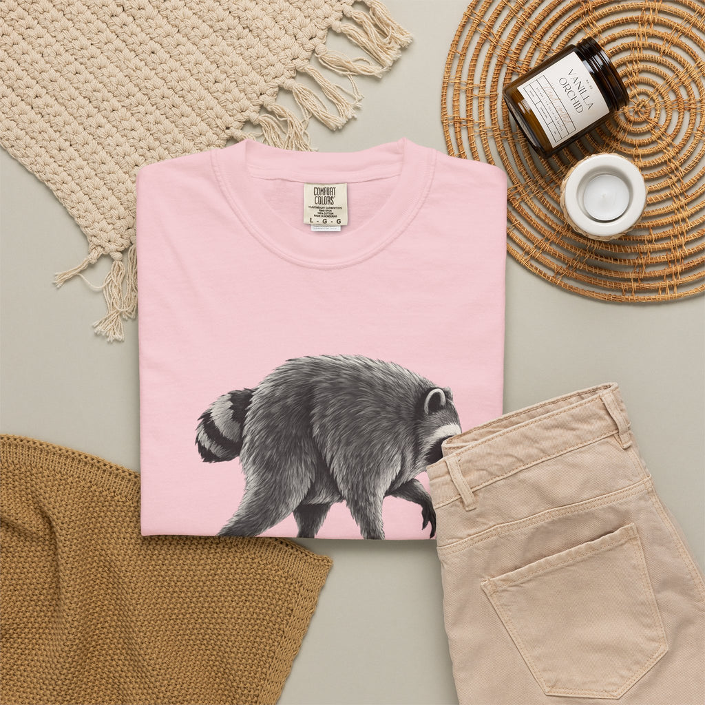 Team Jimothy Raccoon Garment Dyed Tee Shirt Vintage Wildlife Graphic Tee